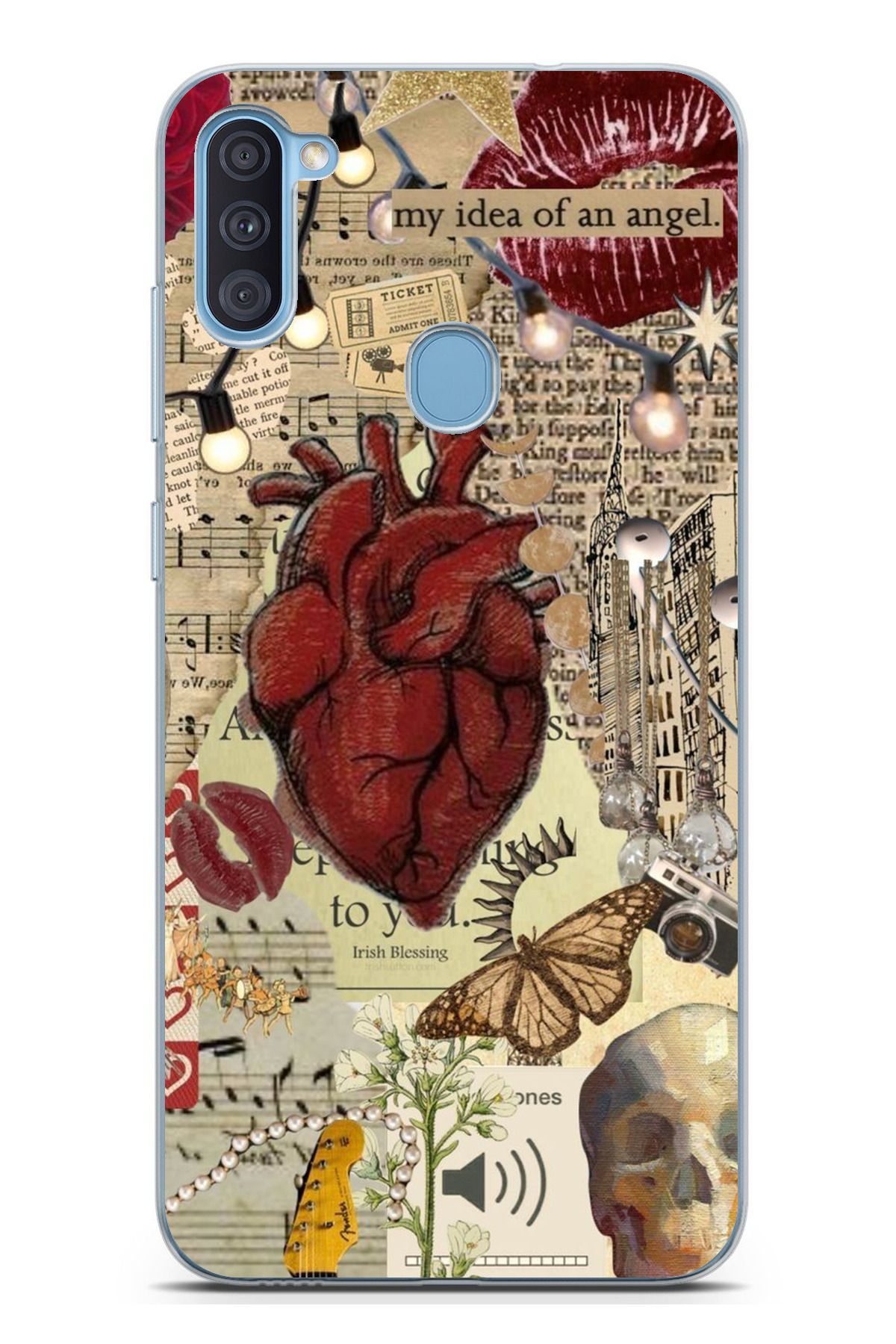 TechTree Galaxy A11 - M11 Uyumlu Vampire Diaries Vintage Şeffaf Silikon Kılıf