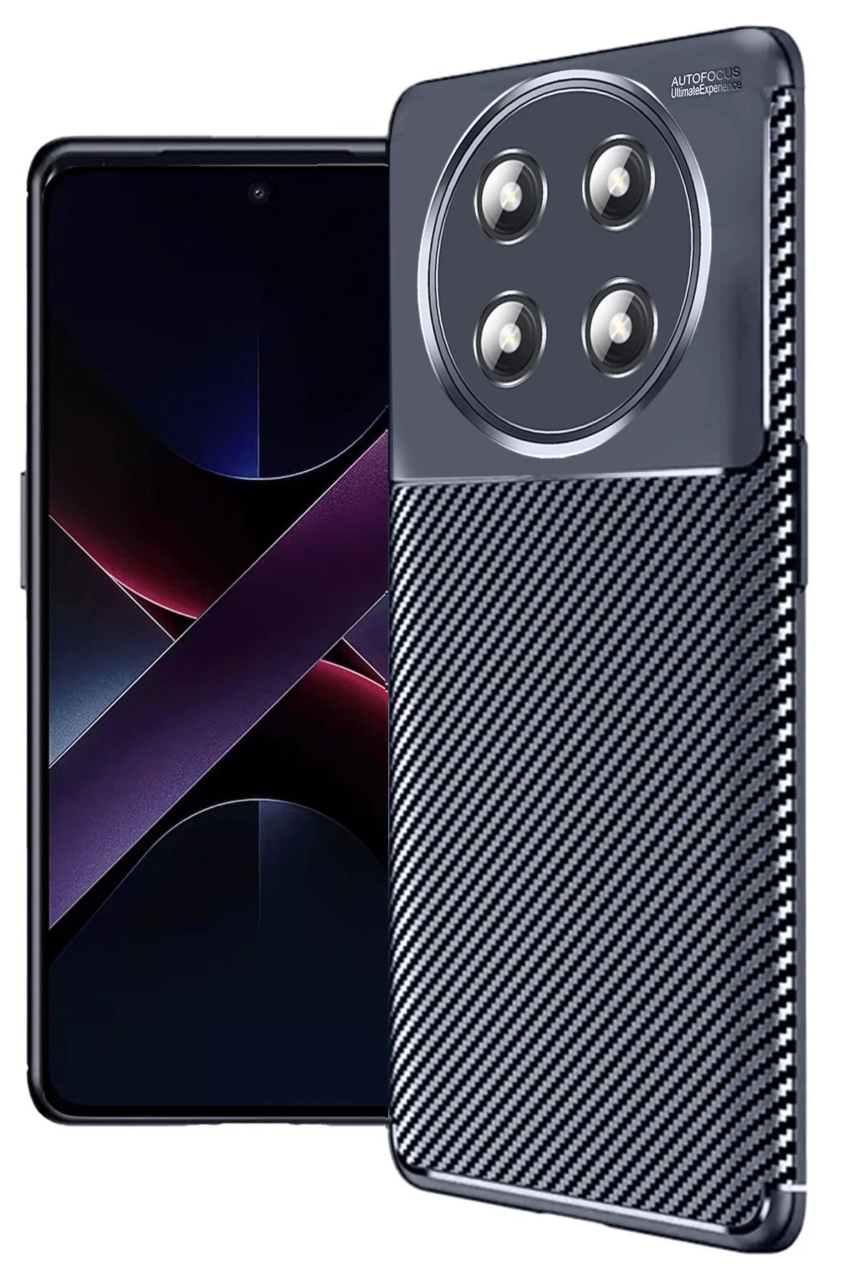 Posso Honor Magic 7 Lite Kılıf Kamera Korumalı Karbon Tasarım Ultra Dayanıklı Darbe Emici Kapak