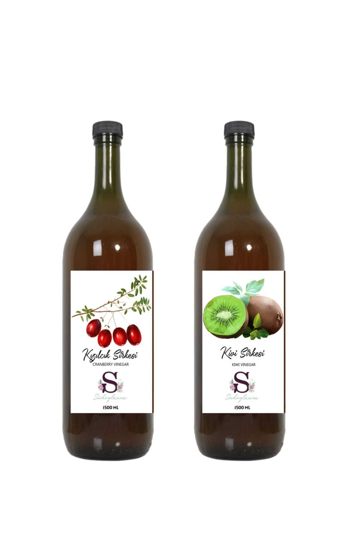Süheylaana Doğal Kızılcık Sirkesi 1500 Ml - Doğal Kivi Sirkesi 1500 Ml