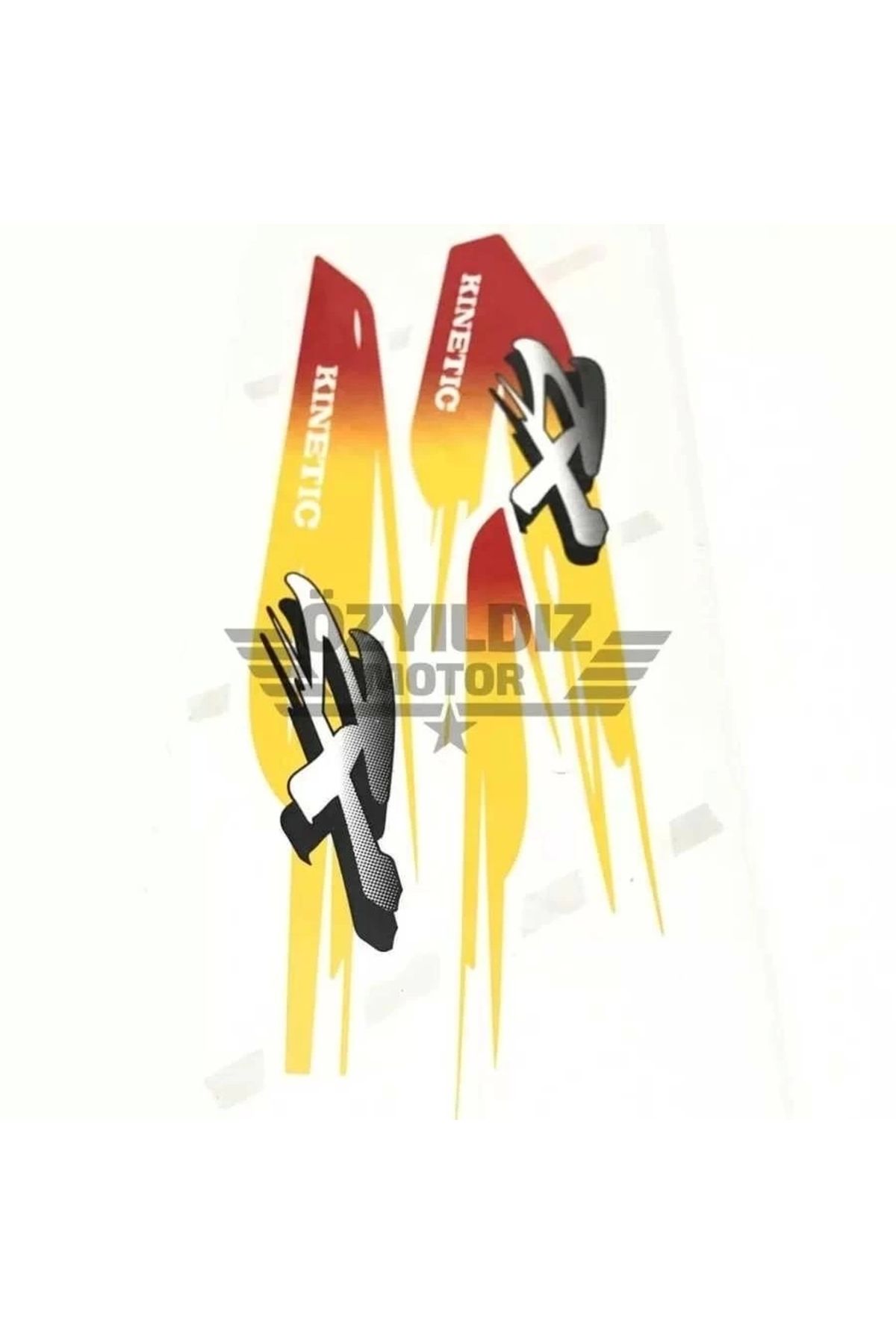 Honda Kinetic Sticker Seti Kırmızı Orijinal