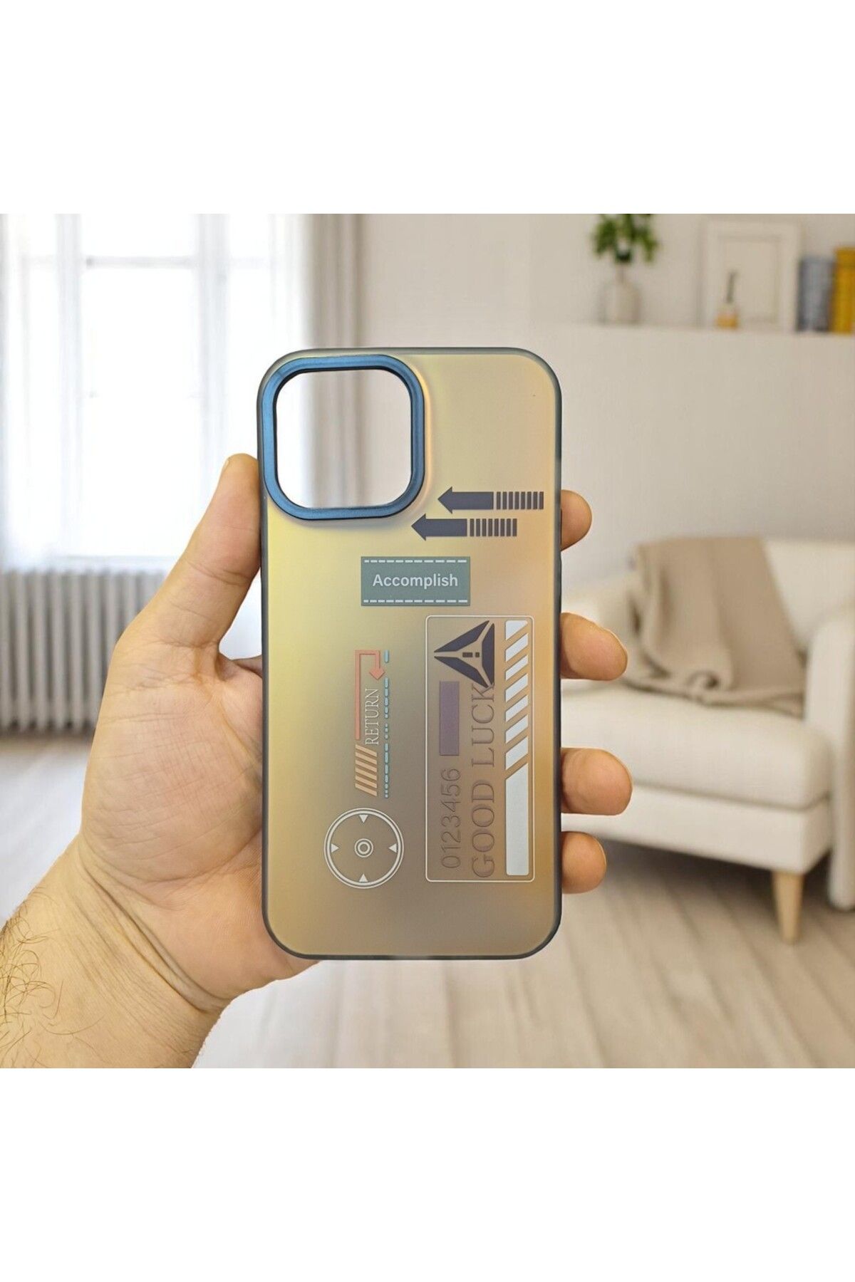RONA STORE iPhone 13 Pro Uyumlu Arka Tarafı Sert Kenarları Yumuşak Justkit Kılıf