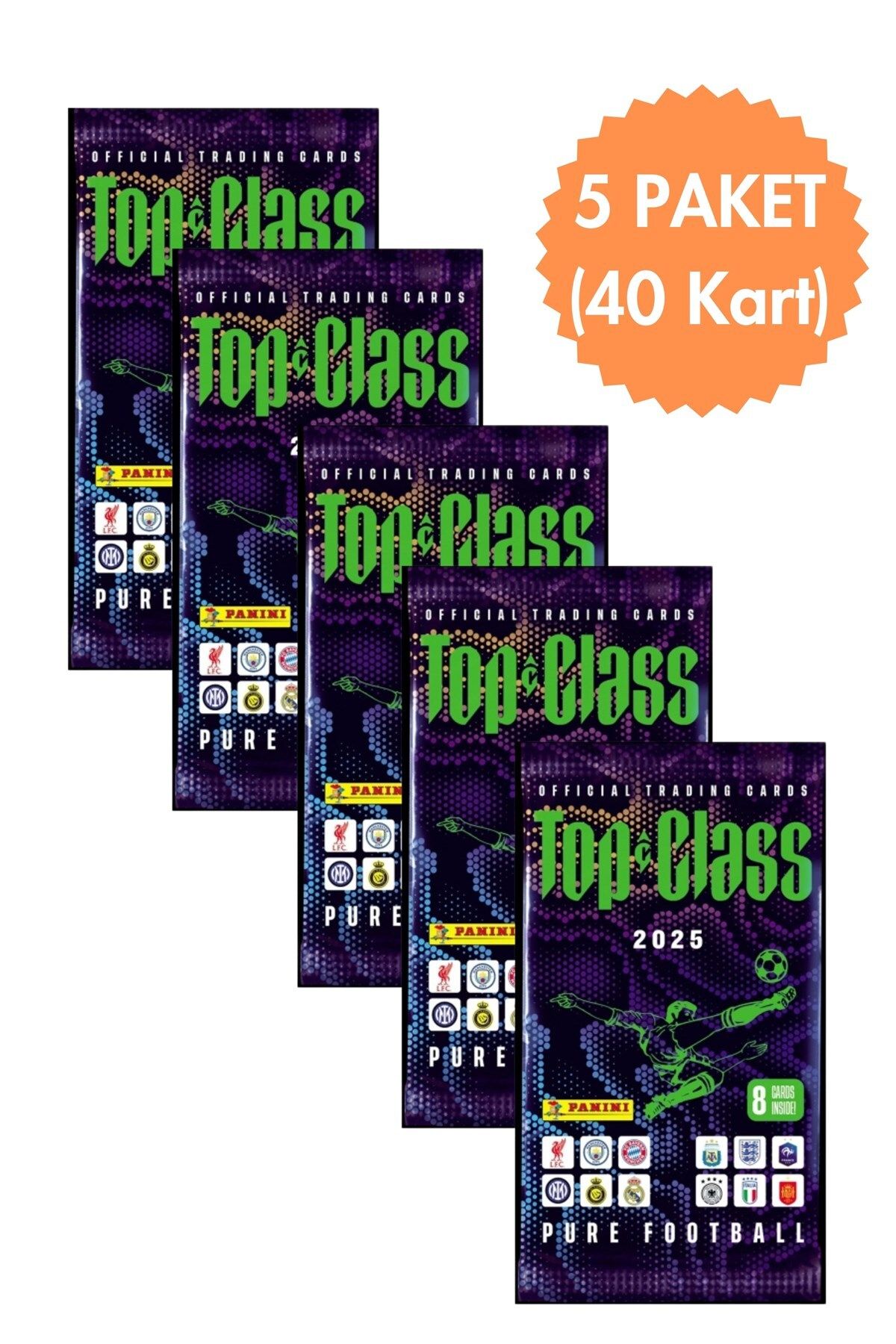 Toyika Panini Top Class 2025 Trading Cards 8li x 5 Adet