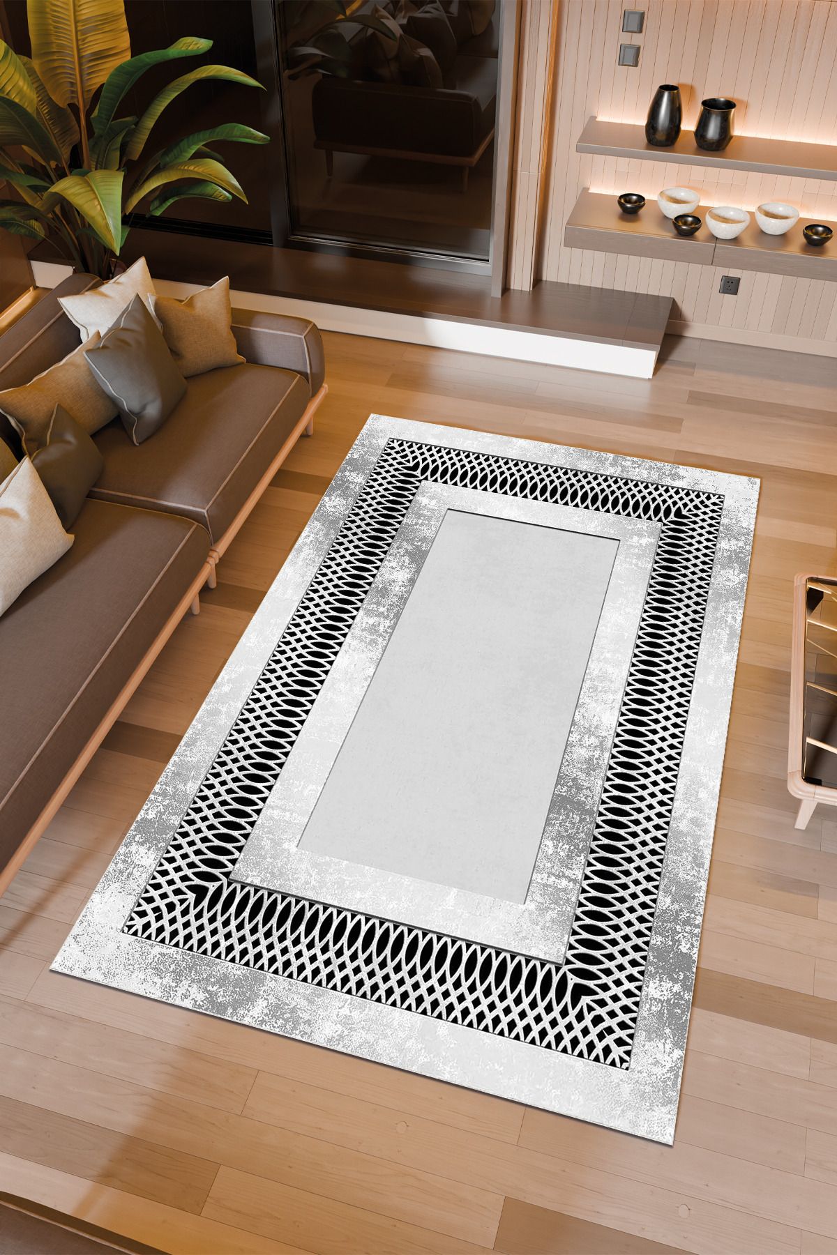 Halıcıoğlu home Dijital Baskı Makinede Yıkanabilir Kaymaz Taban Salon Halısı Yatak Odası Halısı & Yolluk Modelleri
