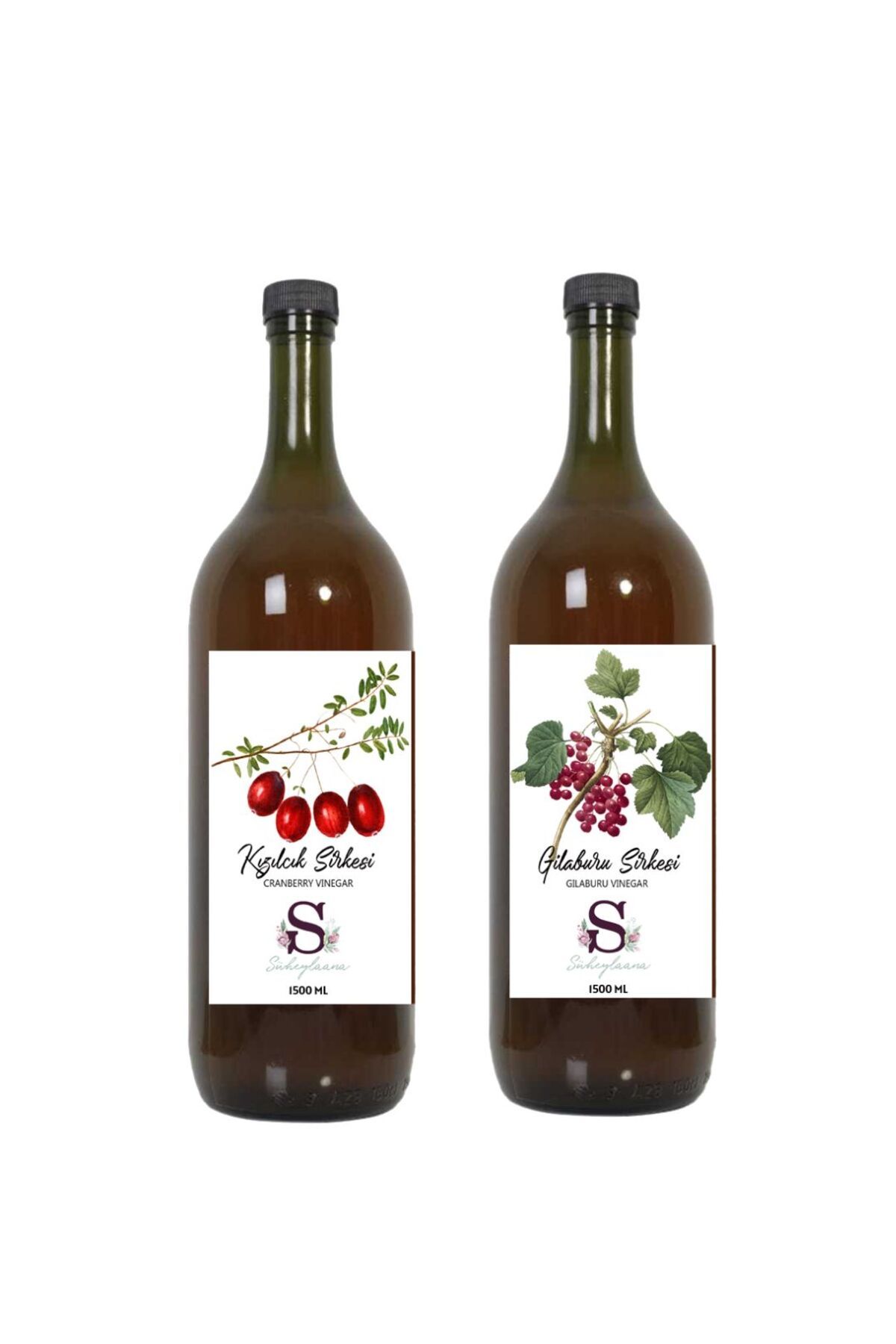 Süheylaana Doğal Kızılcık Sirkesi 1500 Ml - Doğal Gilaburu Sirkesi 1500 Ml