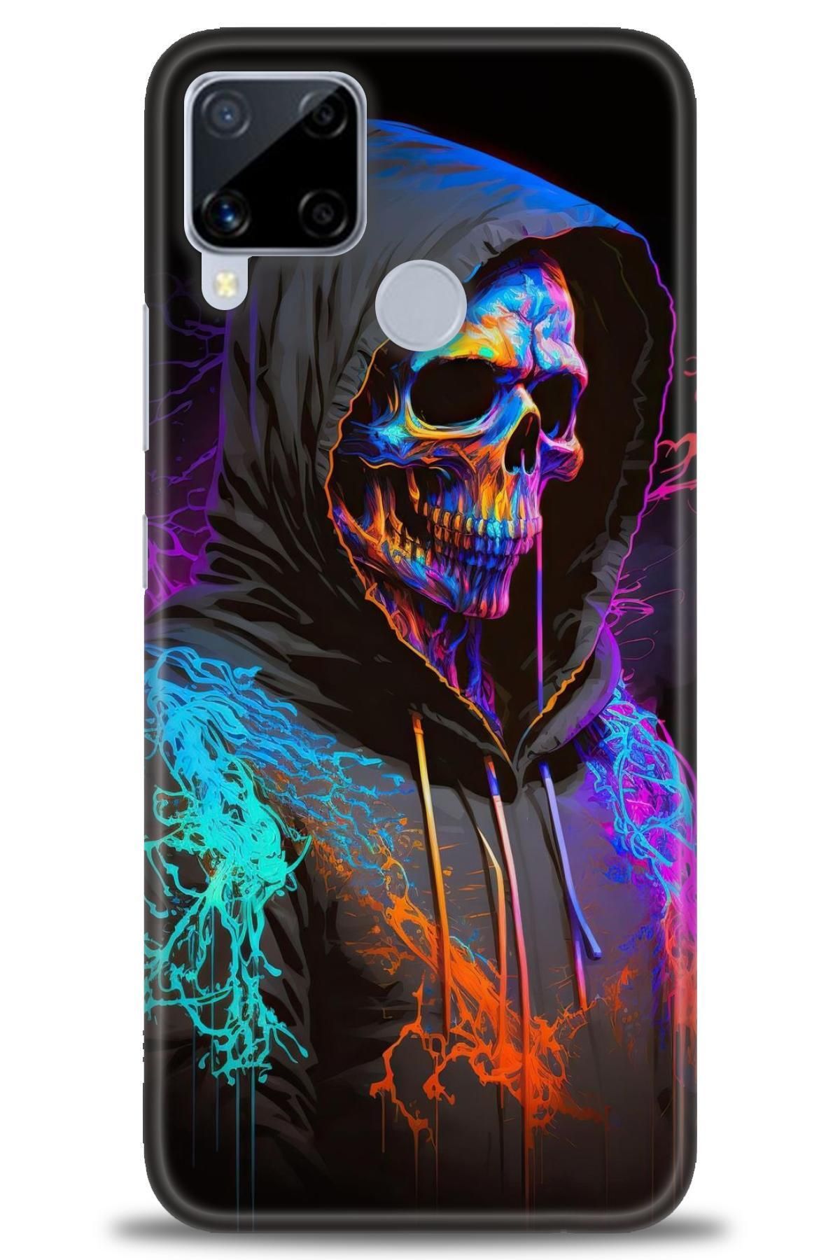 realme C15 İle Uyumlu HD Baskılı Desenli Silikon Kılıf - 912