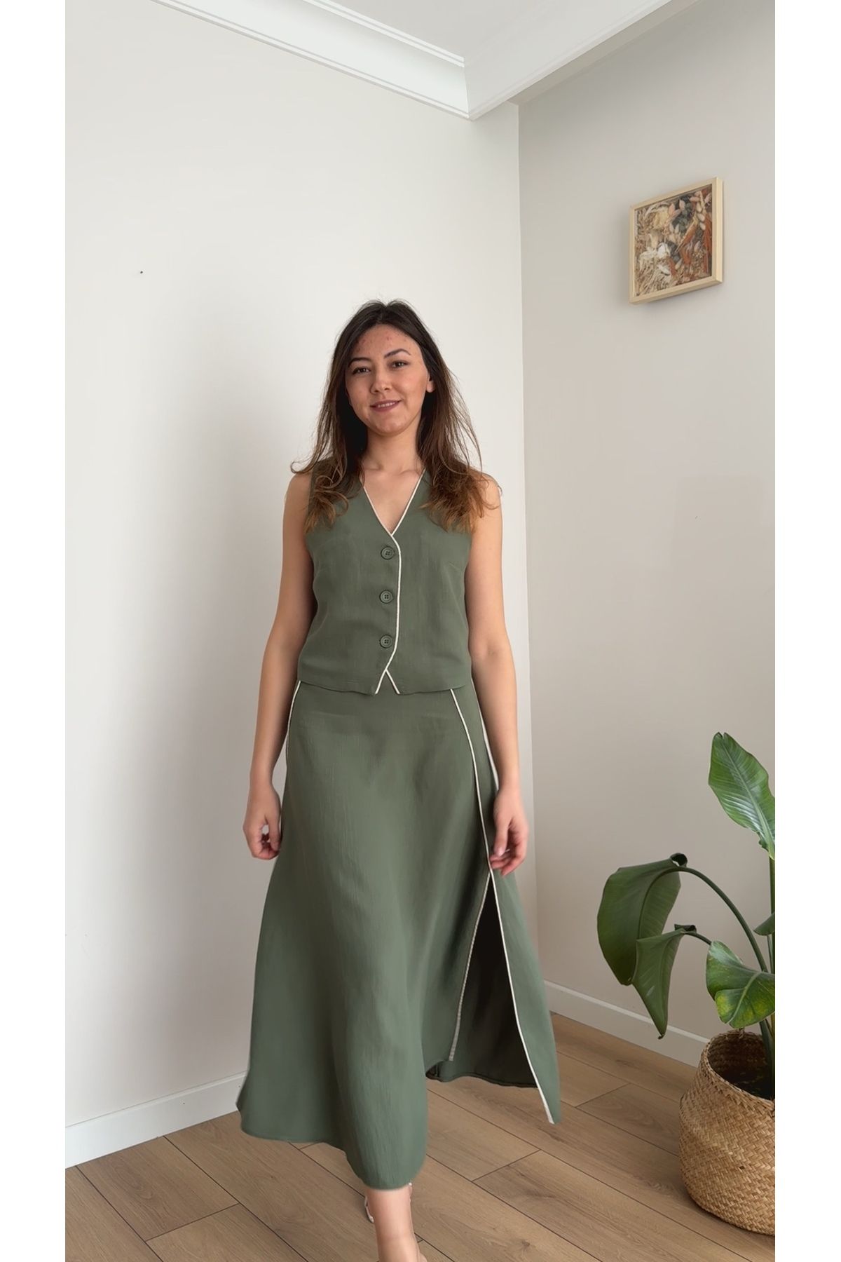 TUSİVA STORE BİYELİ ETEK YELEK TAKIM