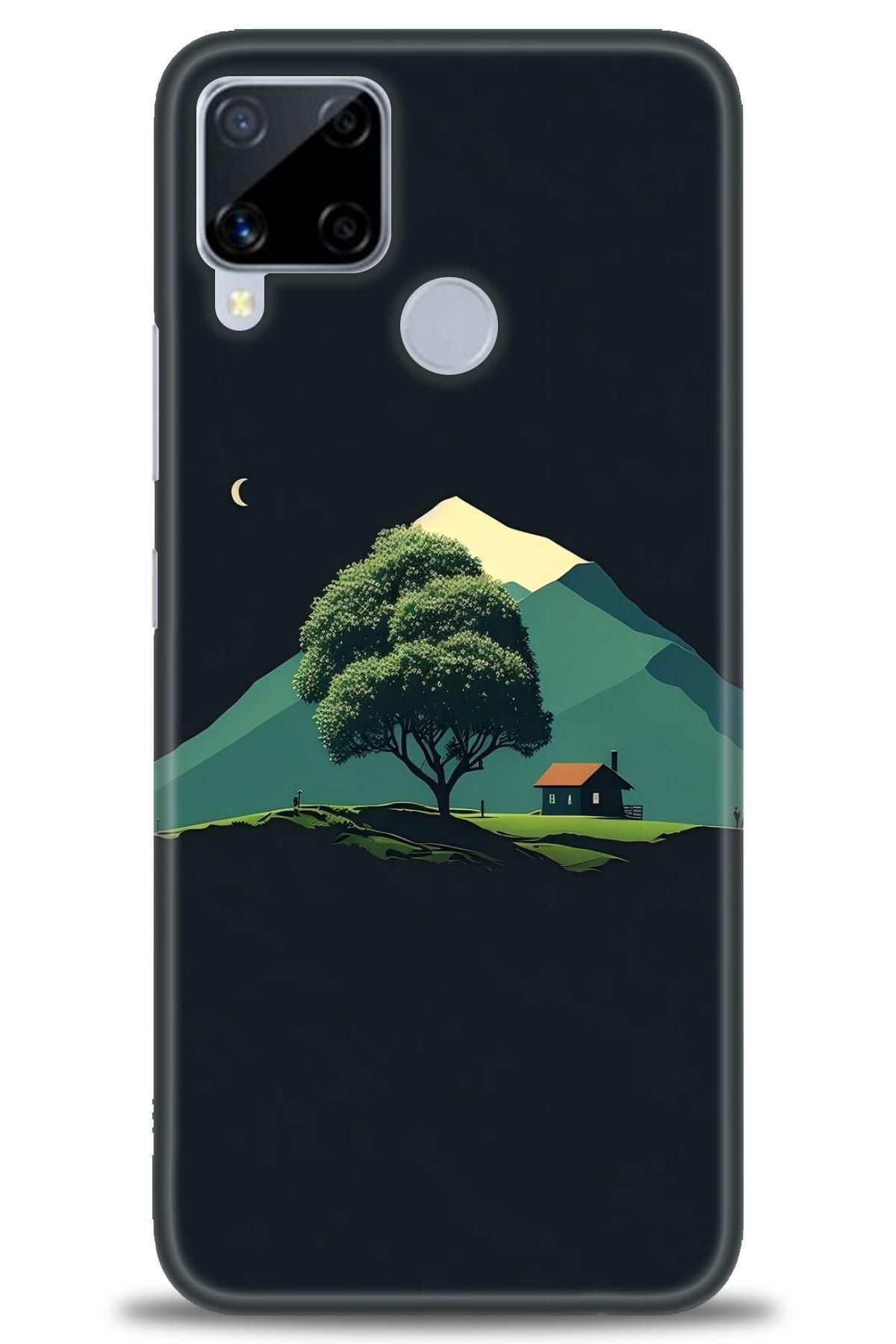 realme C15 İle Uyumlu HD Baskılı Desenli Silikon Kılıf - 564