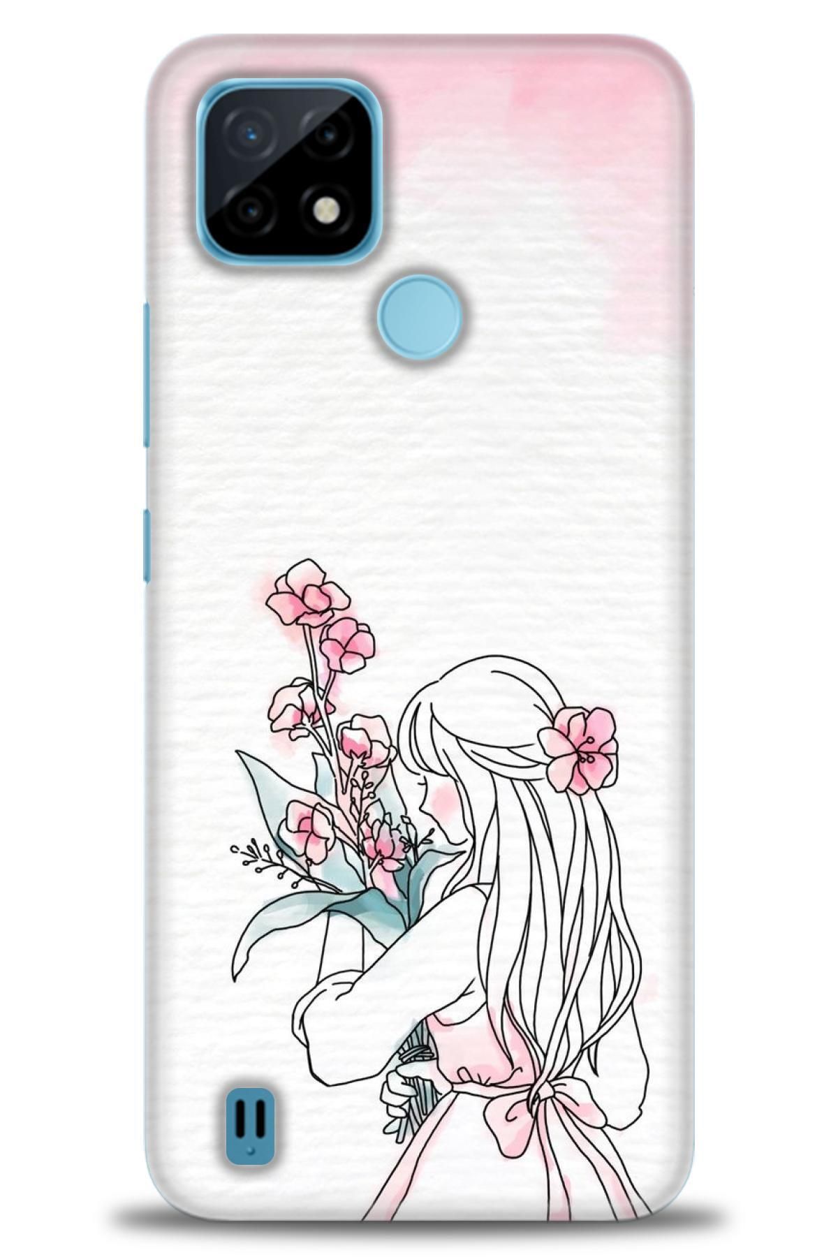 realme C21 İle Uyumlu HD Baskılı Desenli Silikon Kılıf - 759