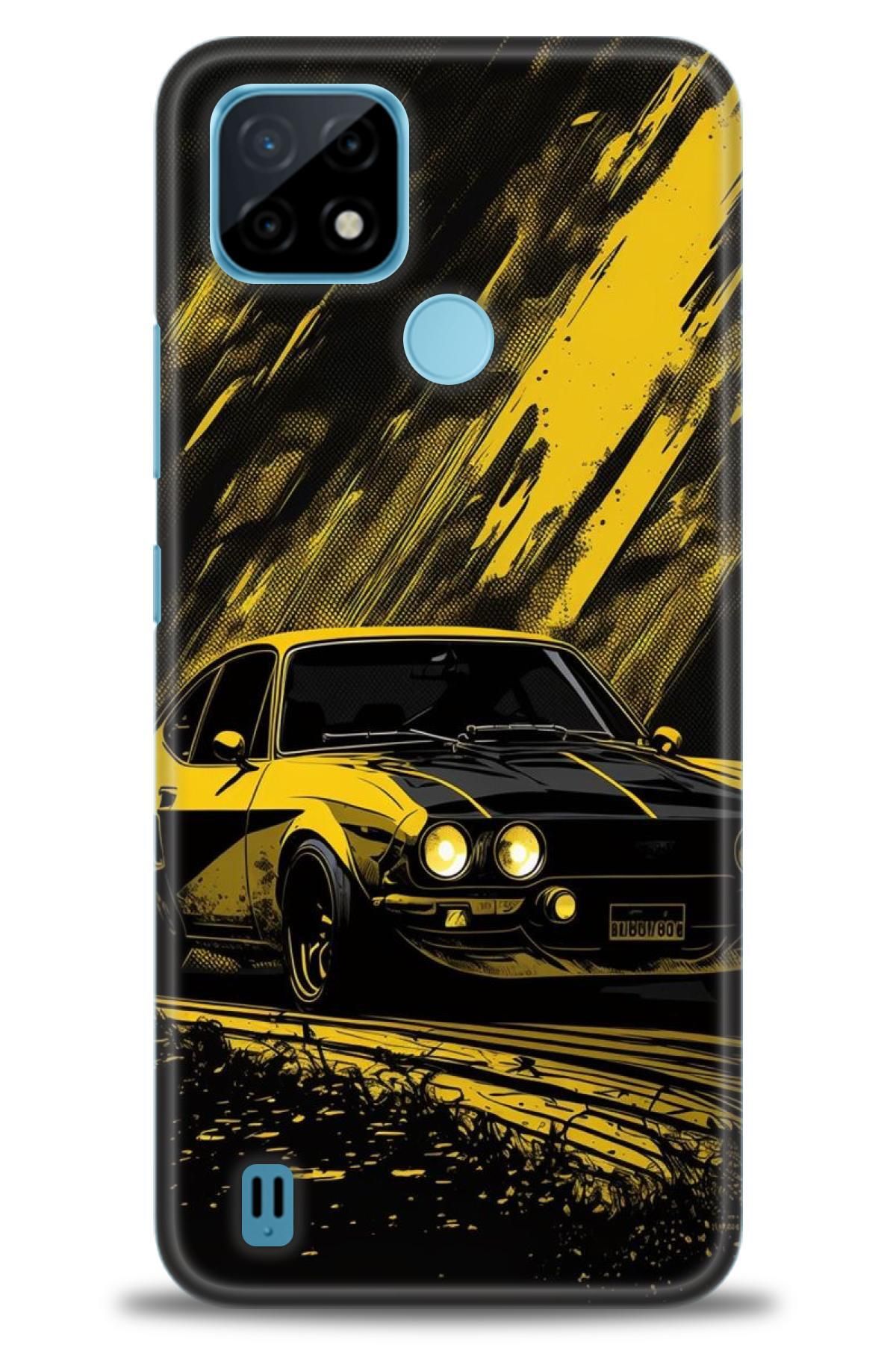 realme C21 İle Uyumlu HD Baskılı Desenli Silikon Kılıf - 988