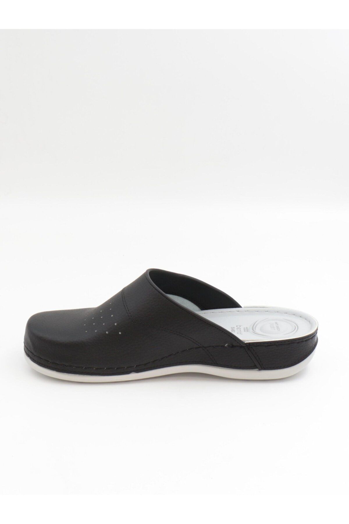 BENTO-52003 Black Anatomical Closed-Front Men's Sabo Slippers 3