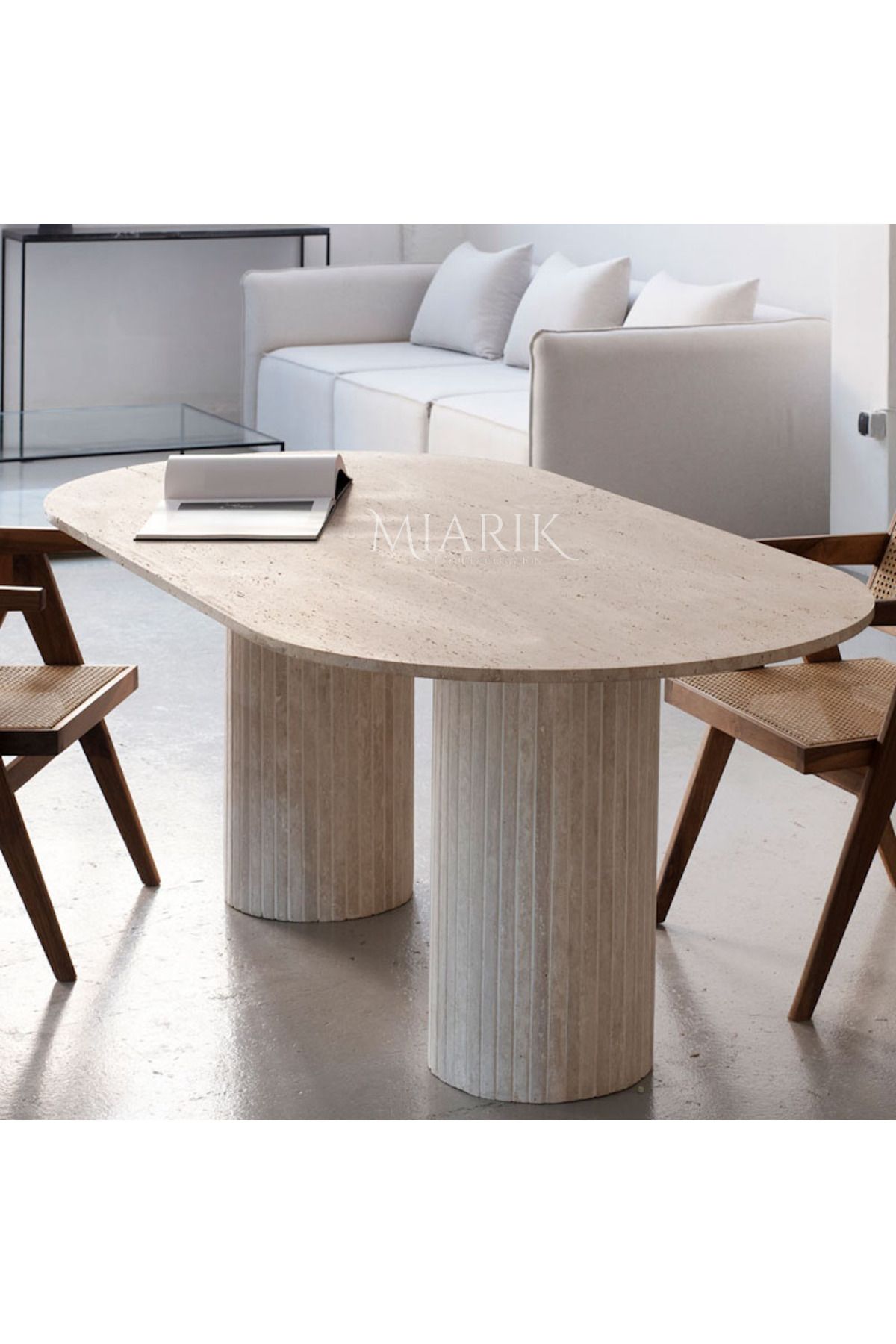MIARIK DESIGN Zinaya - Traverten Yemek Masasi