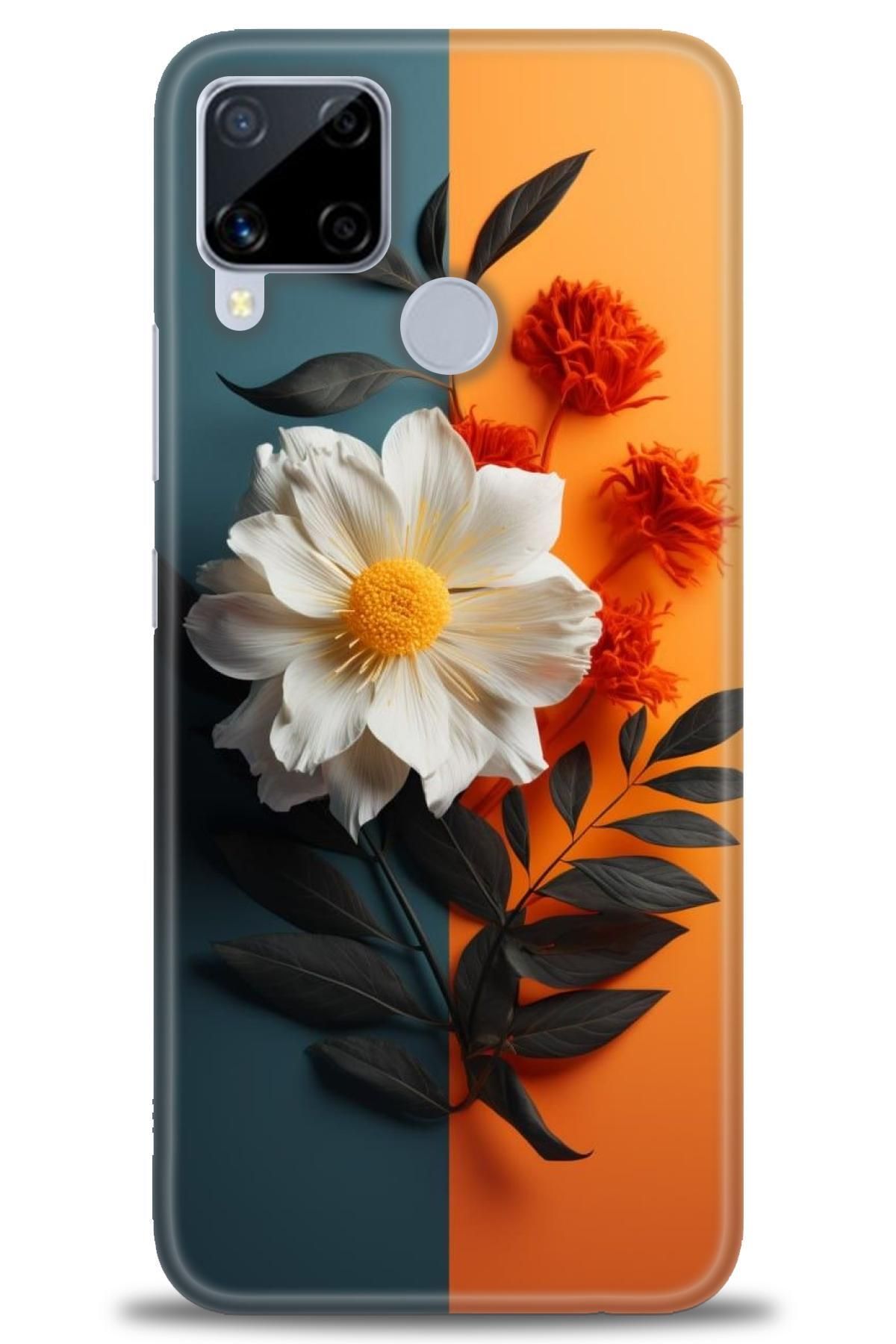 realme C15 İle Uyumlu HD Baskılı Desenli Silikon Kılıf - 971