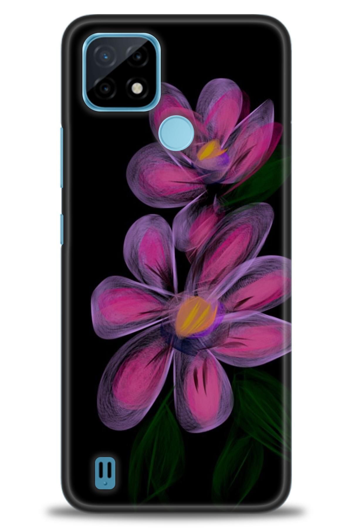 realme C21 İle Uyumlu HD Baskılı Desenli Silikon Kılıf - 745