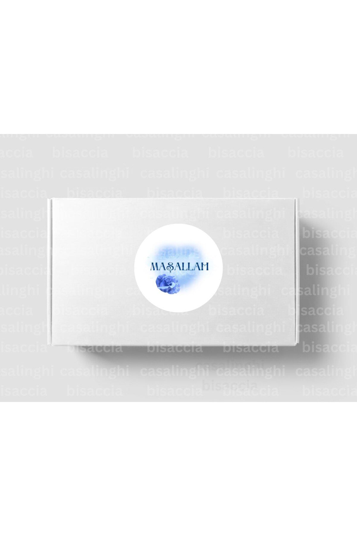 CASALINGHI Mavi Renkli MAŞALLAH Etiketi Nazar Boncuğu Sevimli Yuvarlak Mat Sticker Sünnet Parti 3 Cm (95 Adet)