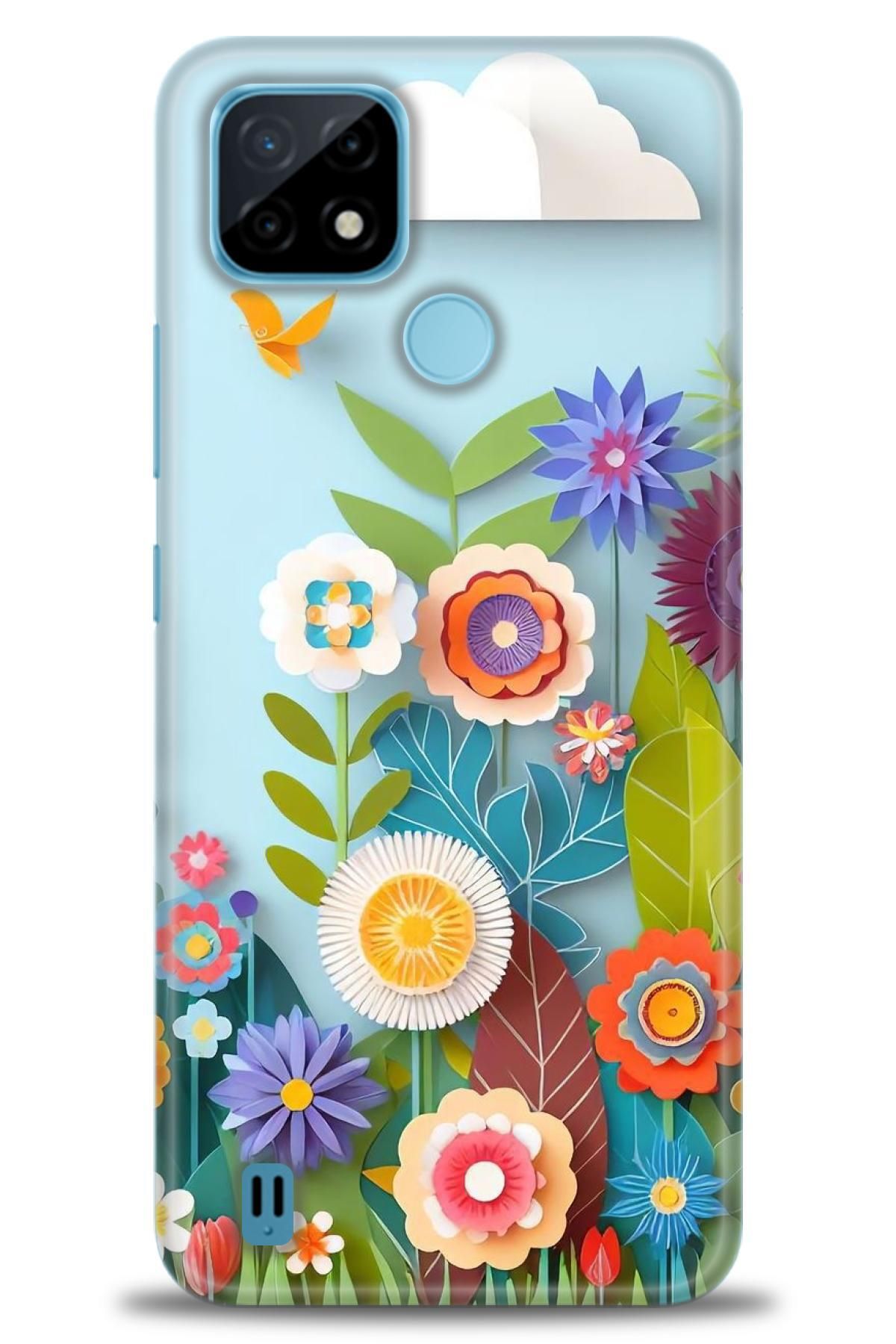 realme C21 İle Uyumlu HD Baskılı Desenli Silikon Kılıf - 352