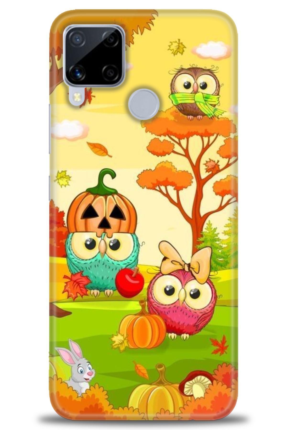 realme C15 İle Uyumlu HD Baskılı Desenli Silikon Kılıf - 581