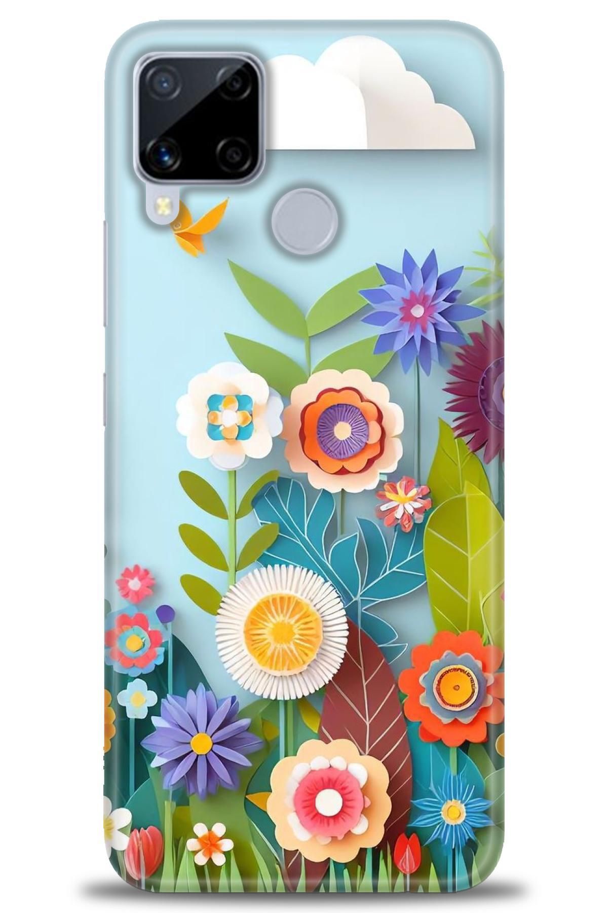 realme C15 İle Uyumlu HD Baskılı Desenli Silikon Kılıf - 352