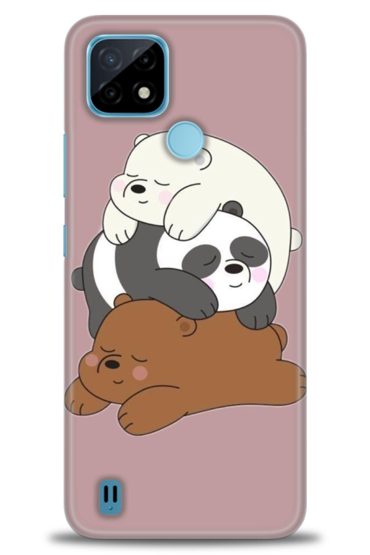 realme C21 İle Uyumlu HD Baskılı Desenli Silikon Kılıf - 689