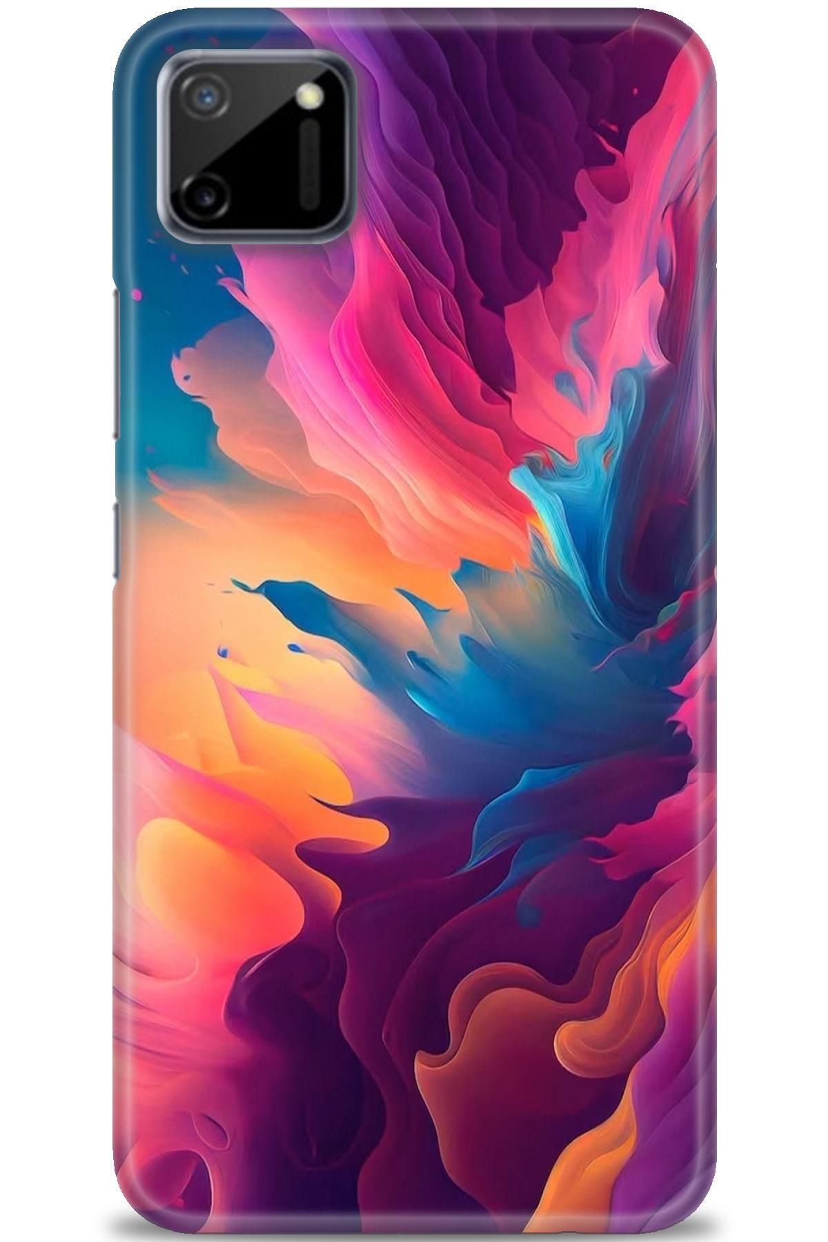 realme C11 İle Uyumlu HD Baskılı Desenli Silikon Kılıf - 214