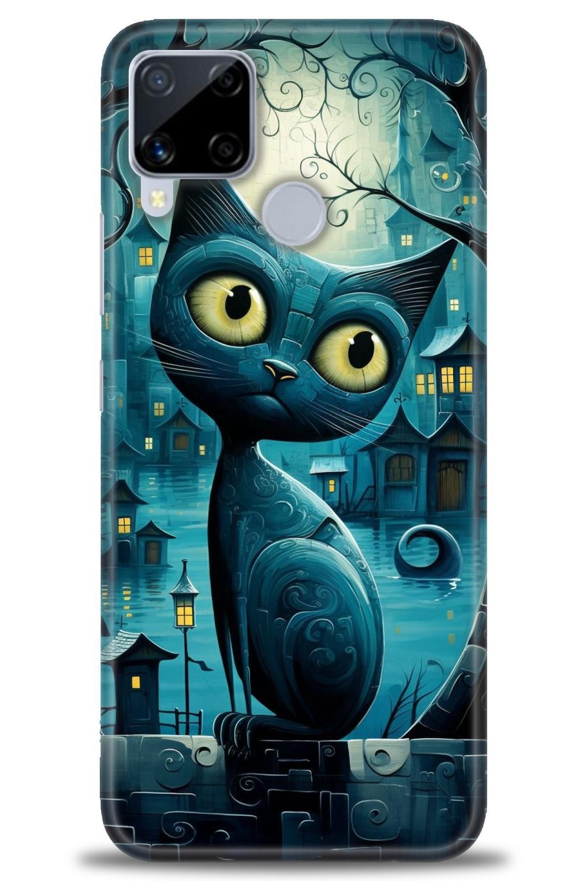 realme C15 İle Uyumlu HD Baskılı Desenli Silikon Kılıf - 121