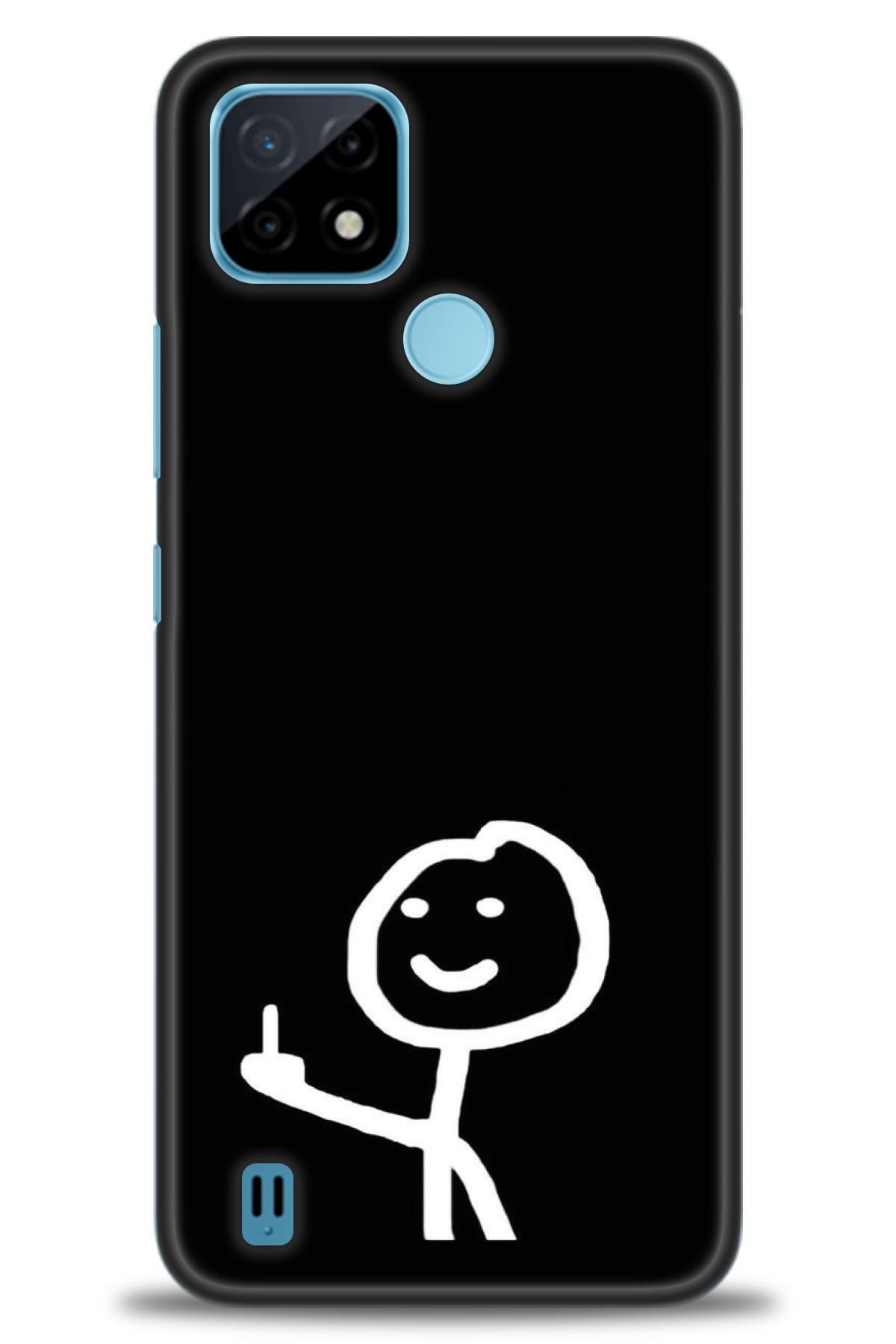realme C21 İle Uyumlu HD Baskılı Desenli Silikon Kılıf - 237