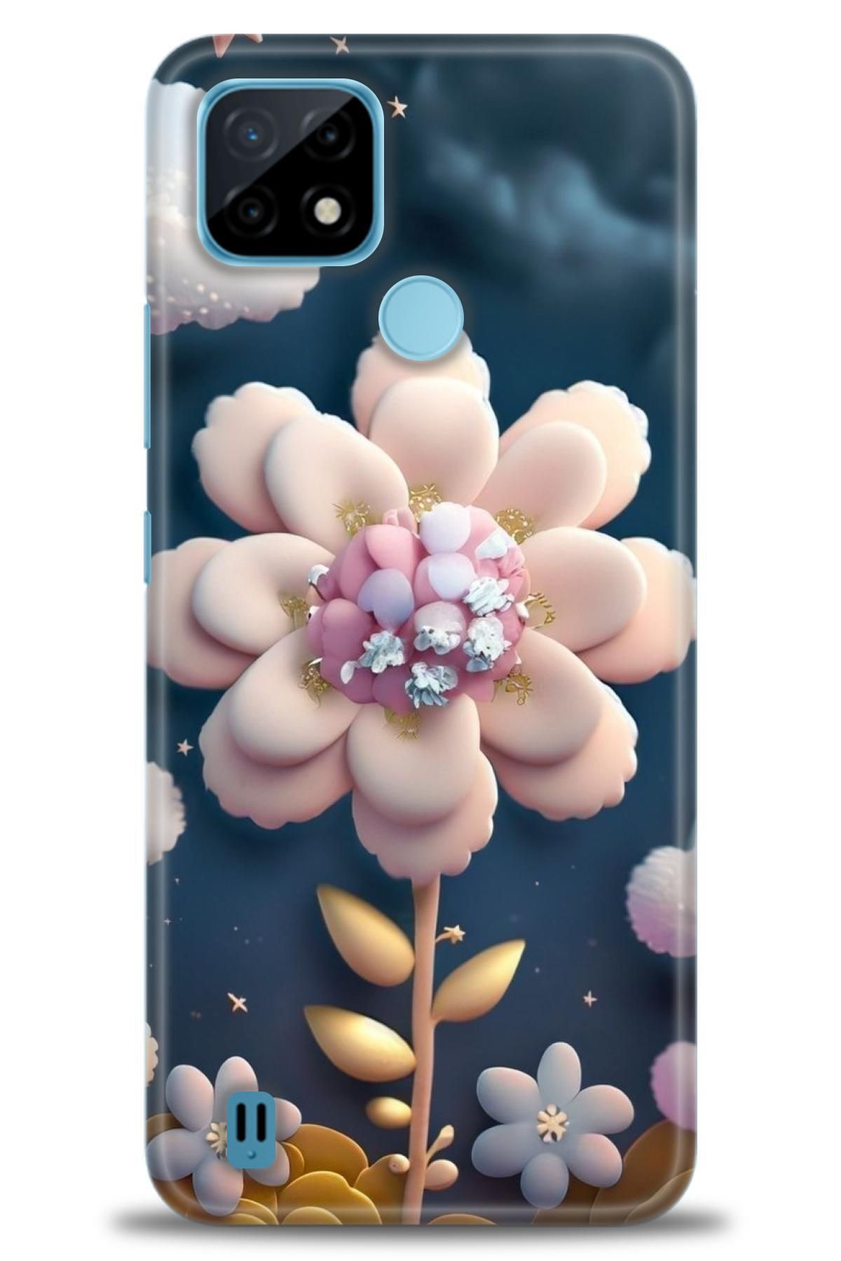 realme C21 İle Uyumlu HD Baskılı Desenli Silikon Kılıf - 343