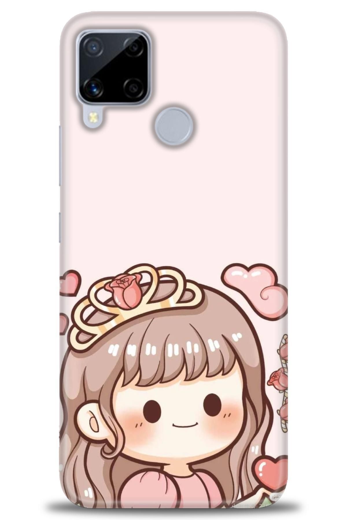 realme C15 İle Uyumlu HD Baskılı Desenli Silikon Kılıf - 674
