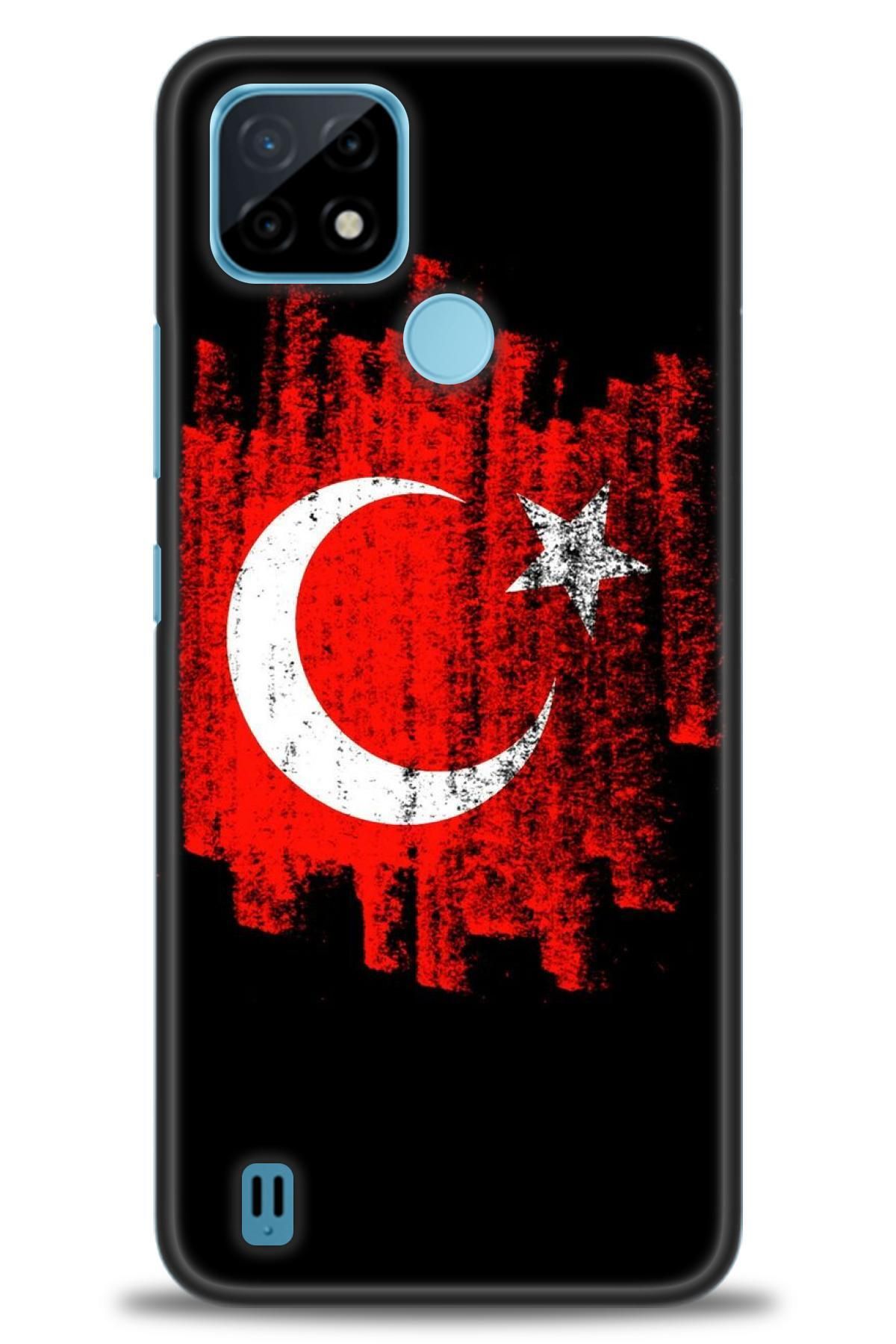 realme C21 İle Uyumlu HD Baskılı Desenli Silikon Kılıf - 1064