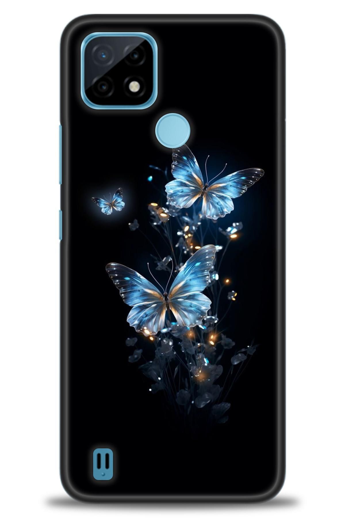 realme C21 İle Uyumlu HD Baskılı Desenli Silikon Kılıf - 934