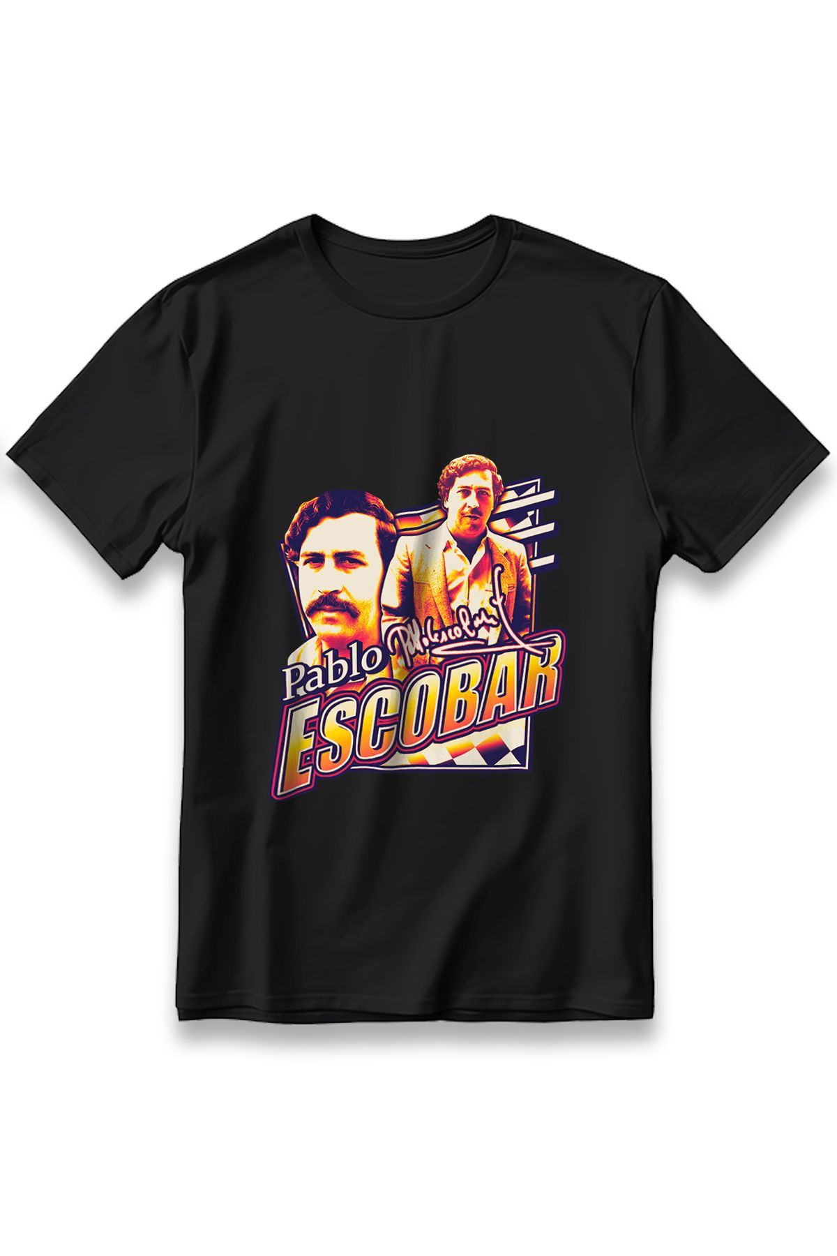 EZG Business PABLO ESCOBAR Model T-Shirt Unisex %100 Cotton Pamuk Rahat Regular Model Baskı Tişört