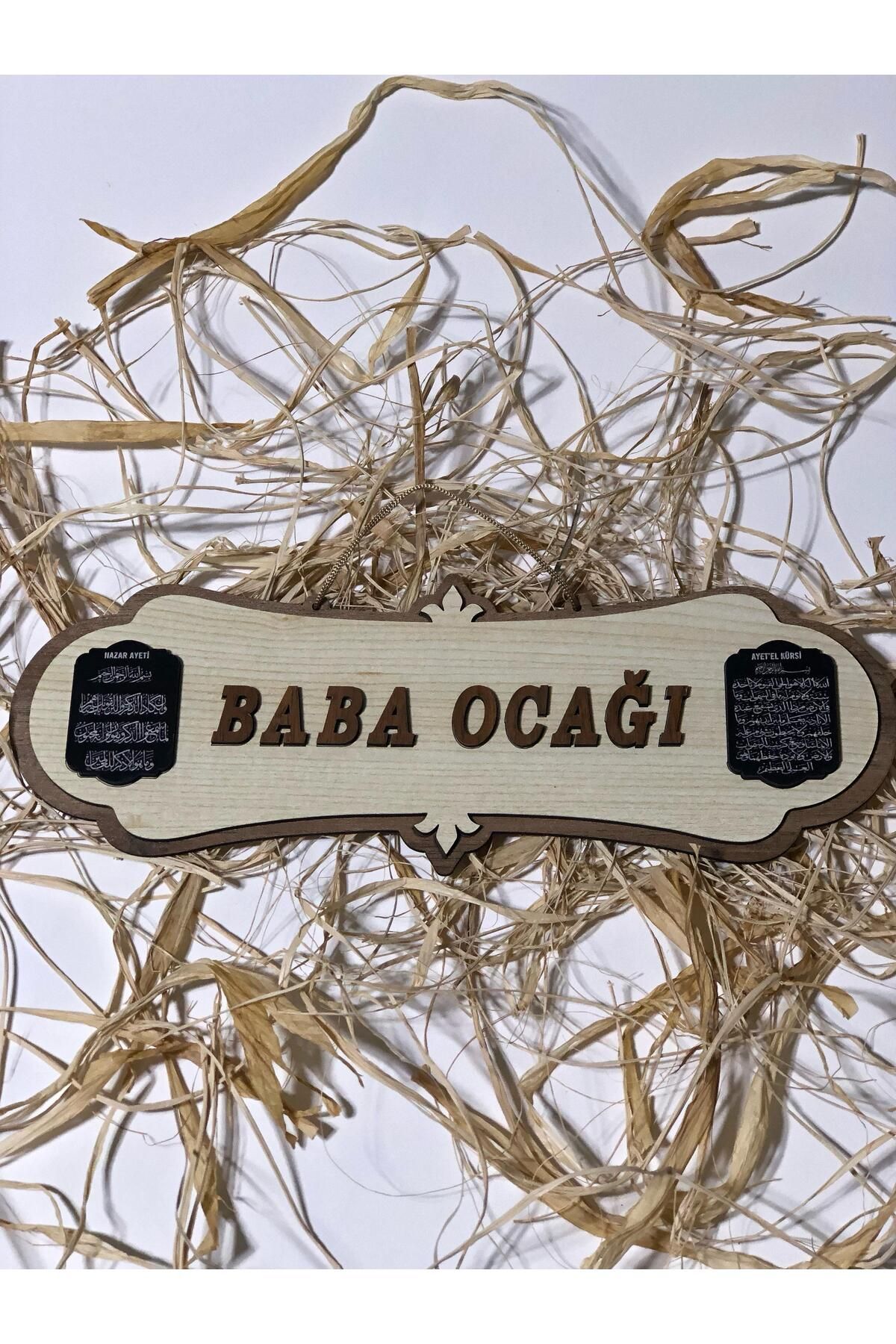 Kelebek Baba ocağı ahşap kapı süsü
