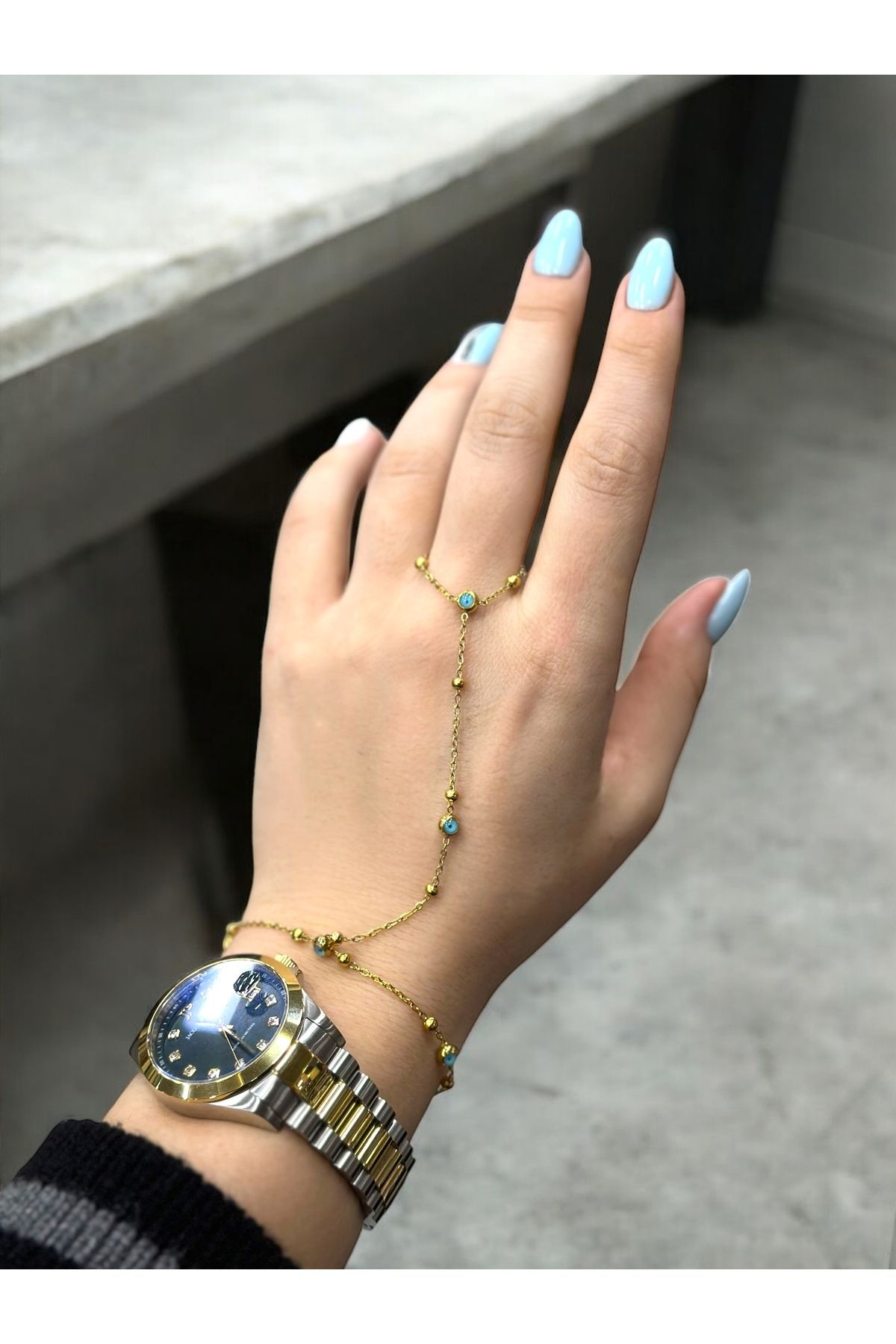 Aksu Atelier Nazar Boncuklu Çelik Şahmeran