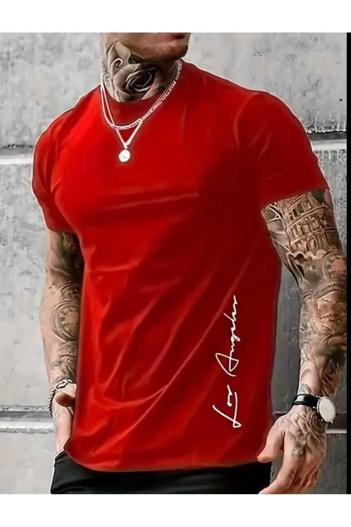 TekTarzz Unisex Erkek El Yazısı Baskı Tasarımlı Tshirt