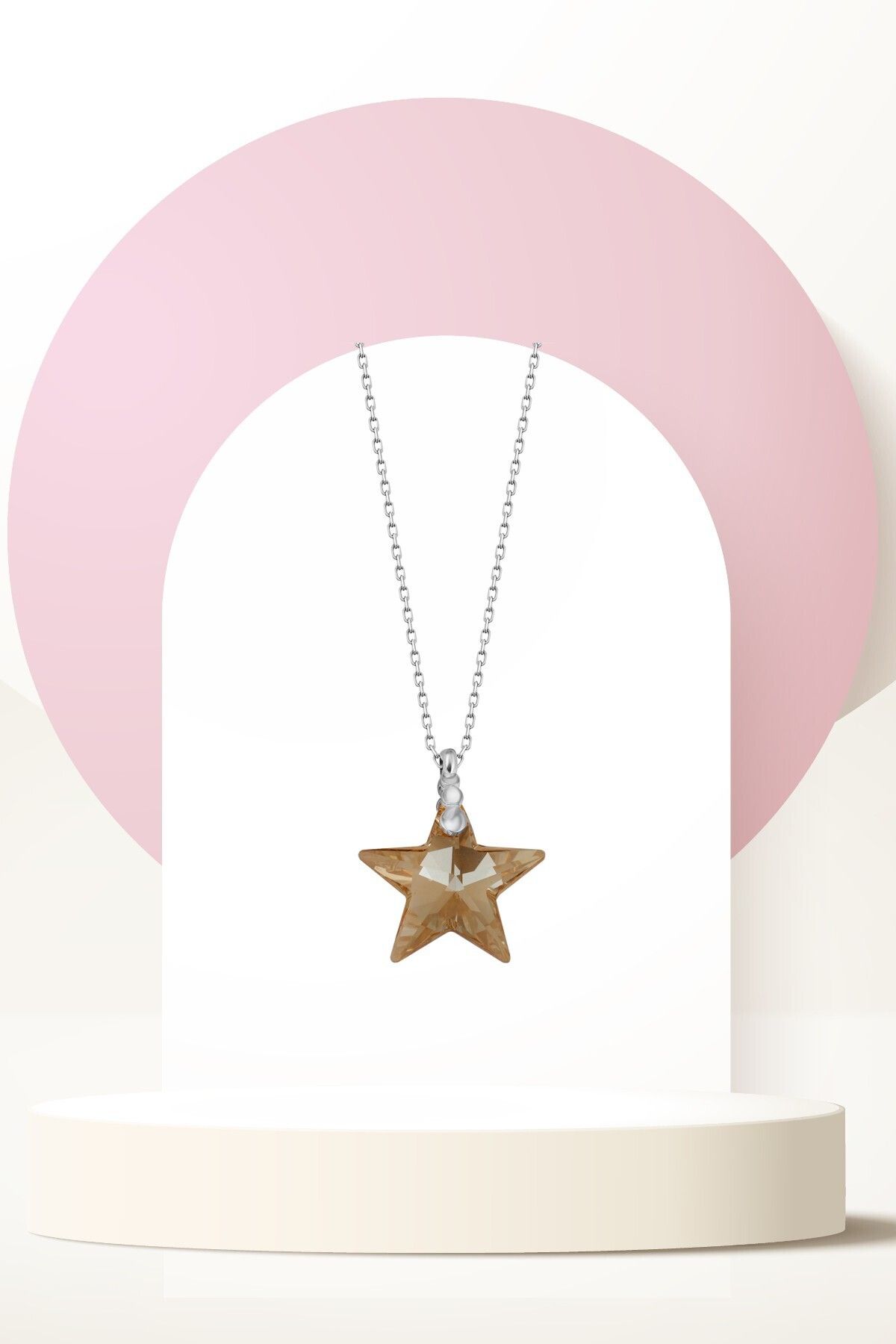 Swarovski Zirconia Crystal Taşlı Star Light Colorado Kolye Kadın Zarif Model