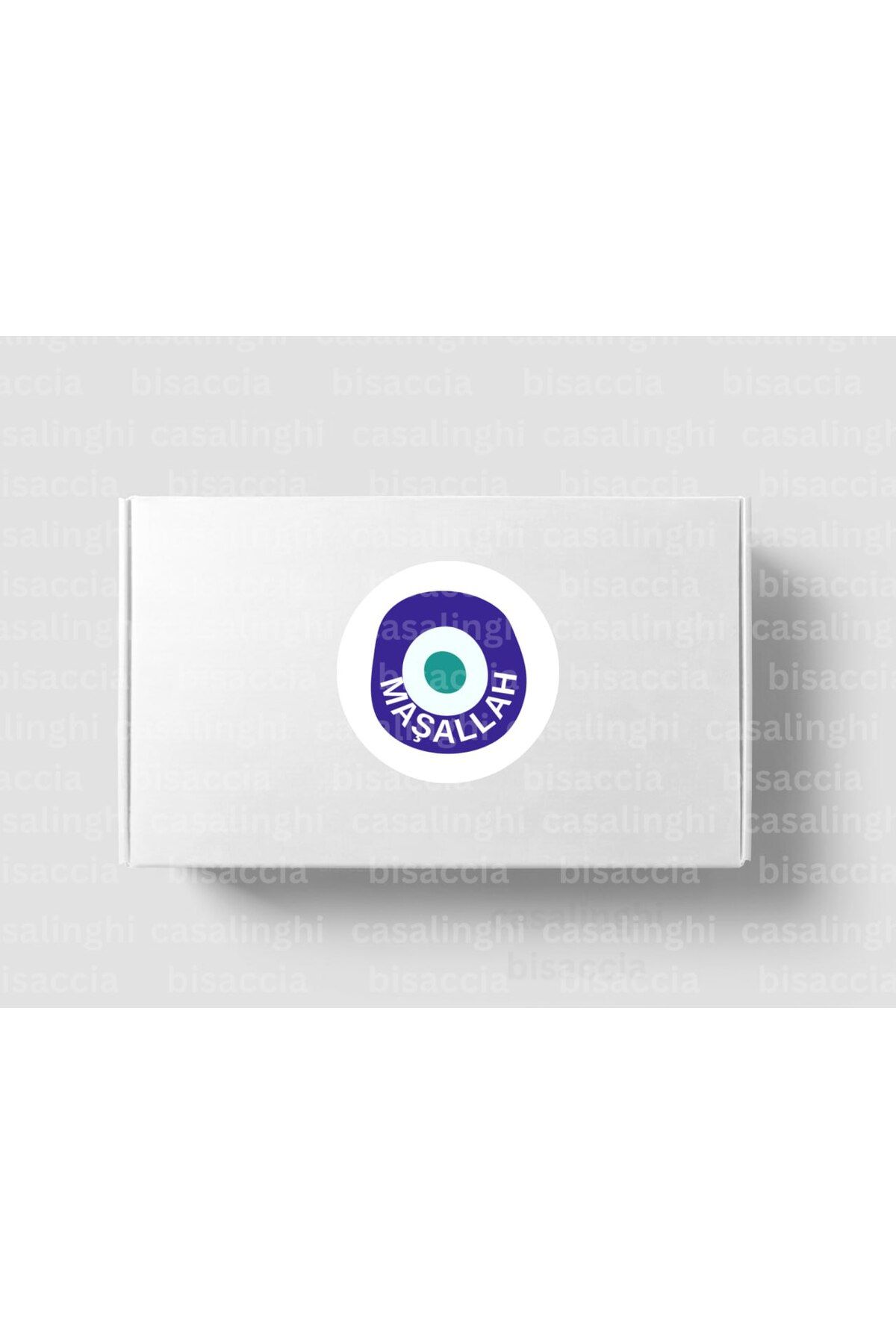 CASALINGHI Nazar Değmesin MAŞALLAH Etiketi Nazar Boncuğu Yuvarlak Mat Sticker Sünnet Kutlama 3 Cm (95 Adet)