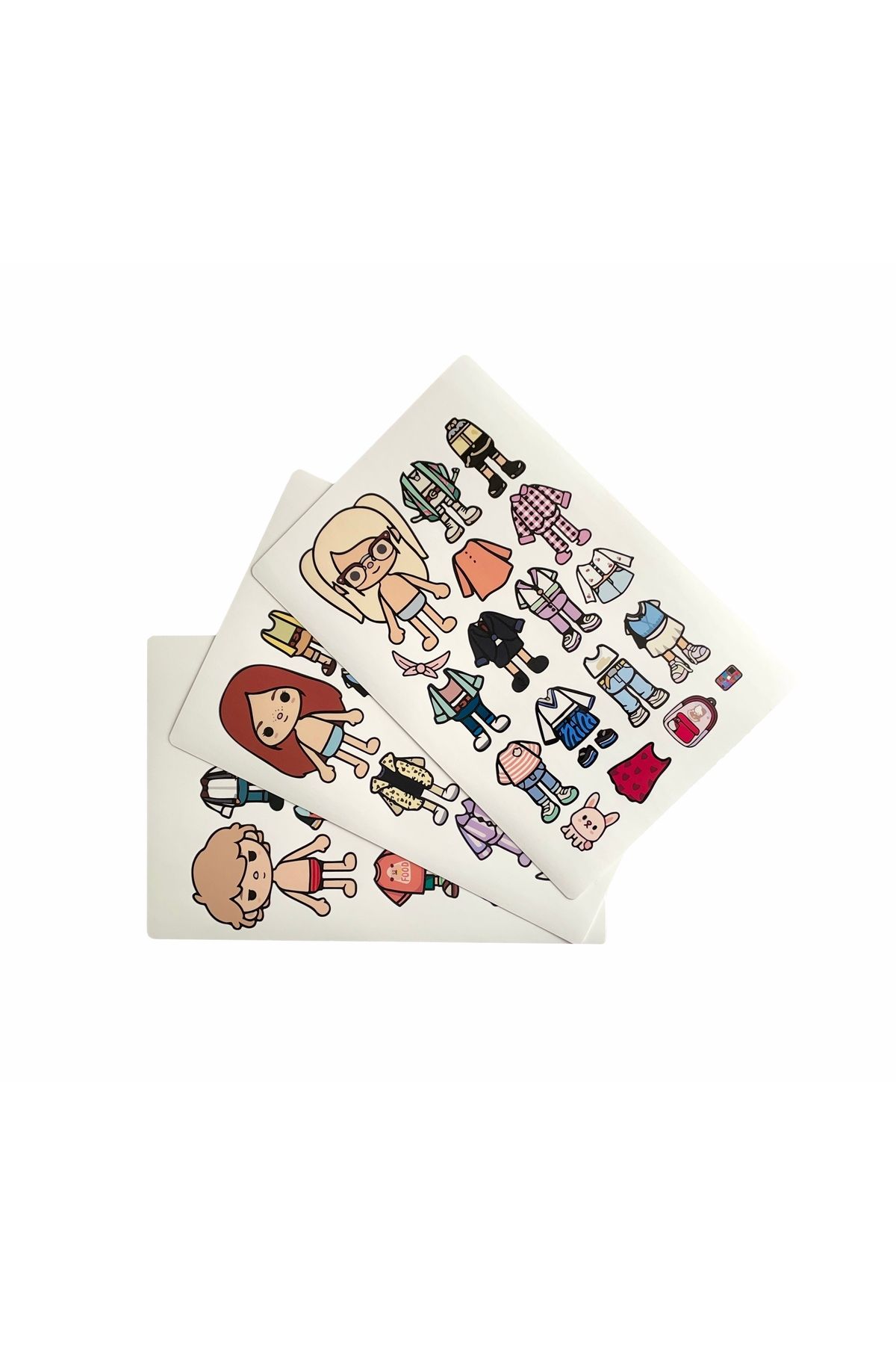 Papağan Toca Boca Ece ve Arkadaşları 3’lü Giydirme Sticker Seti