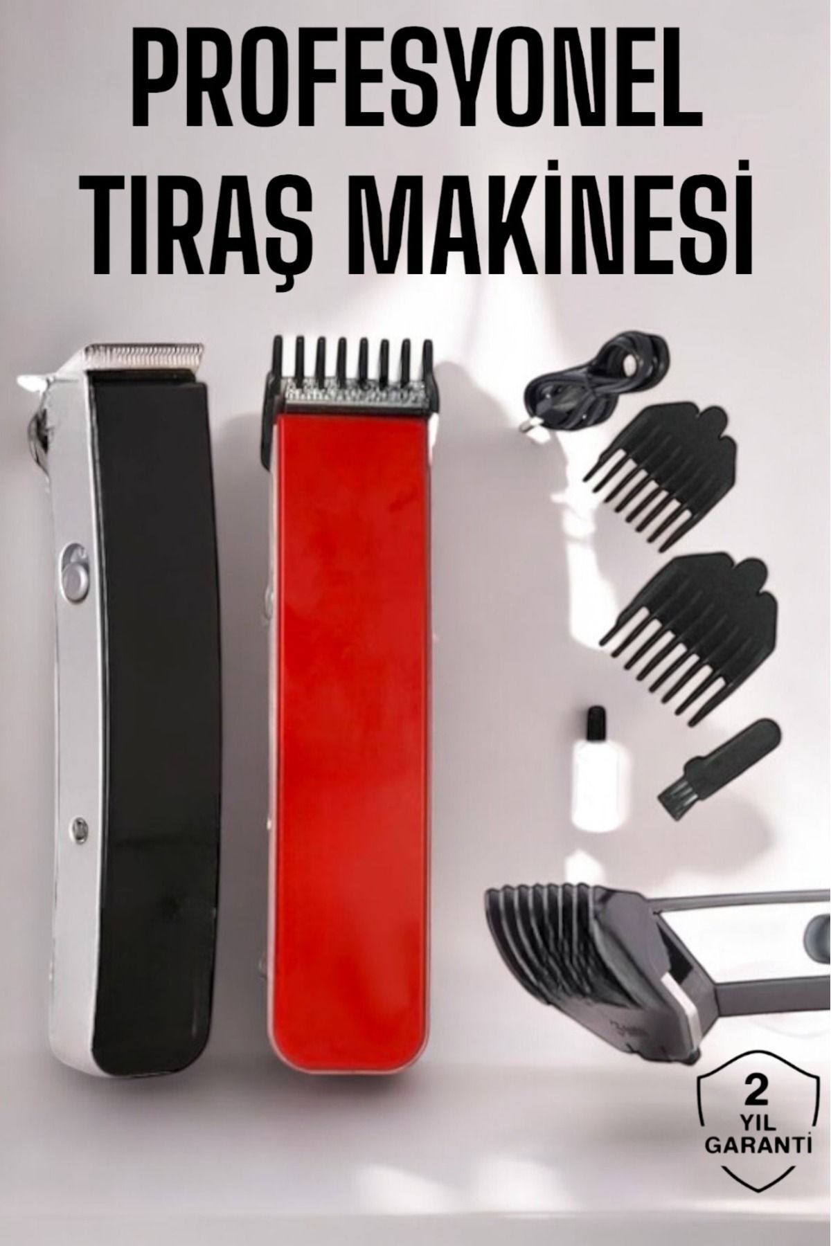 teknotrust Uzun Ömürlü Paslanmaz Çelik Bıçaklar ile Profesyonel Şarjlı Tıraş Makinesi