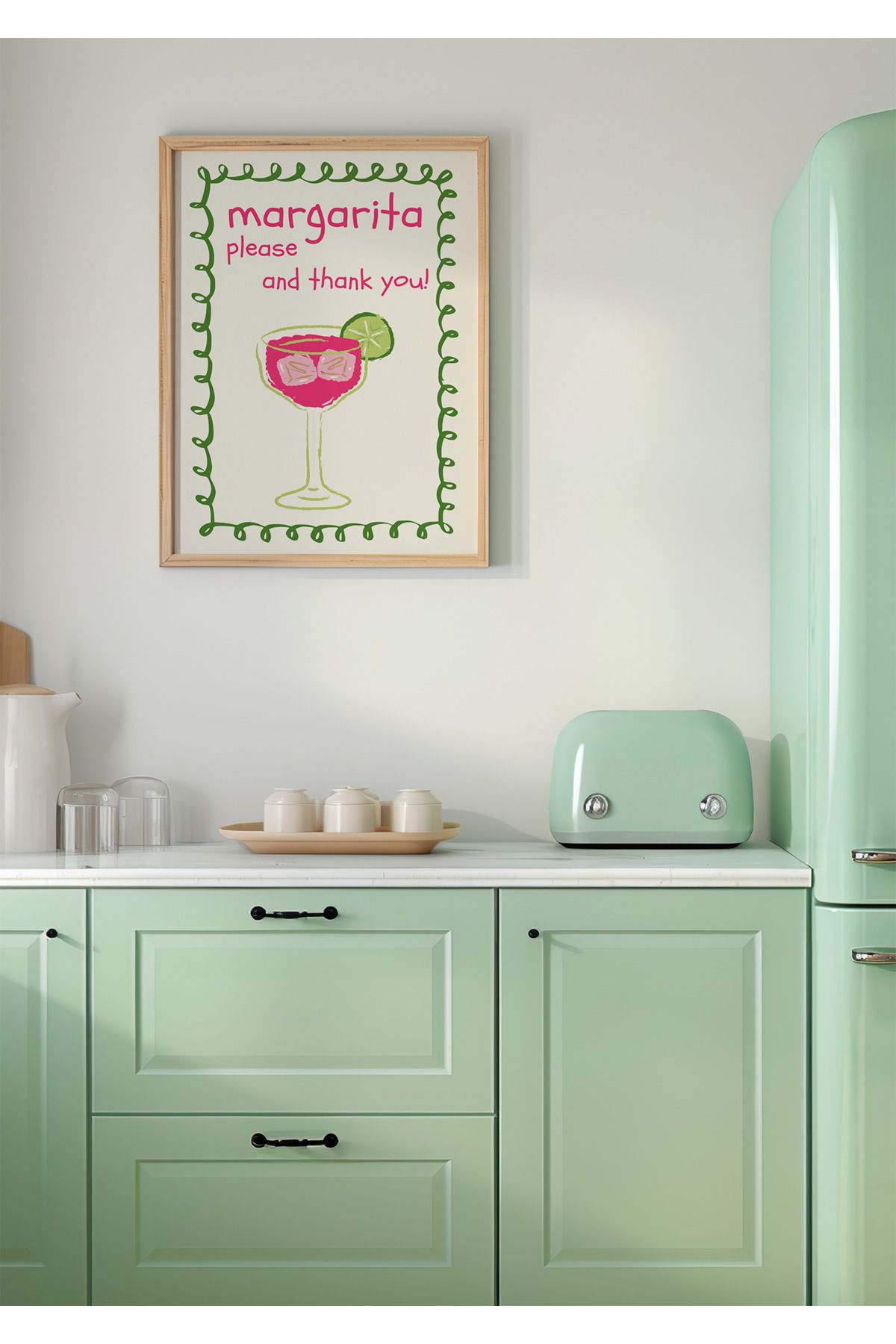 DES VU PRINT Margarita Please, Kokteyl Margarita Pinterest Temalı Çerçevesiz Poster
