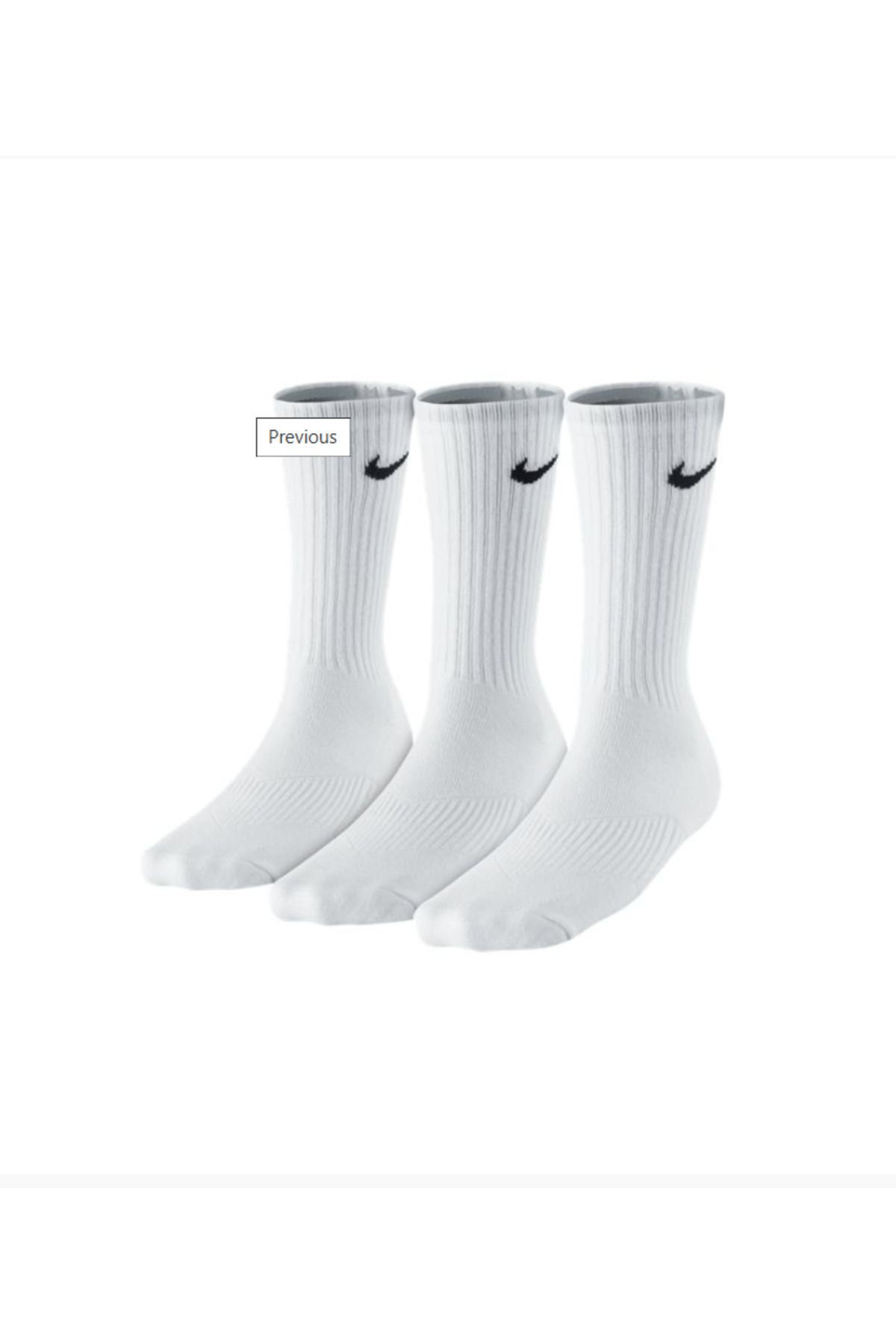 Nike Dri-Fit Performance Crew Socks 3 lü Spor Çorap Beyaz