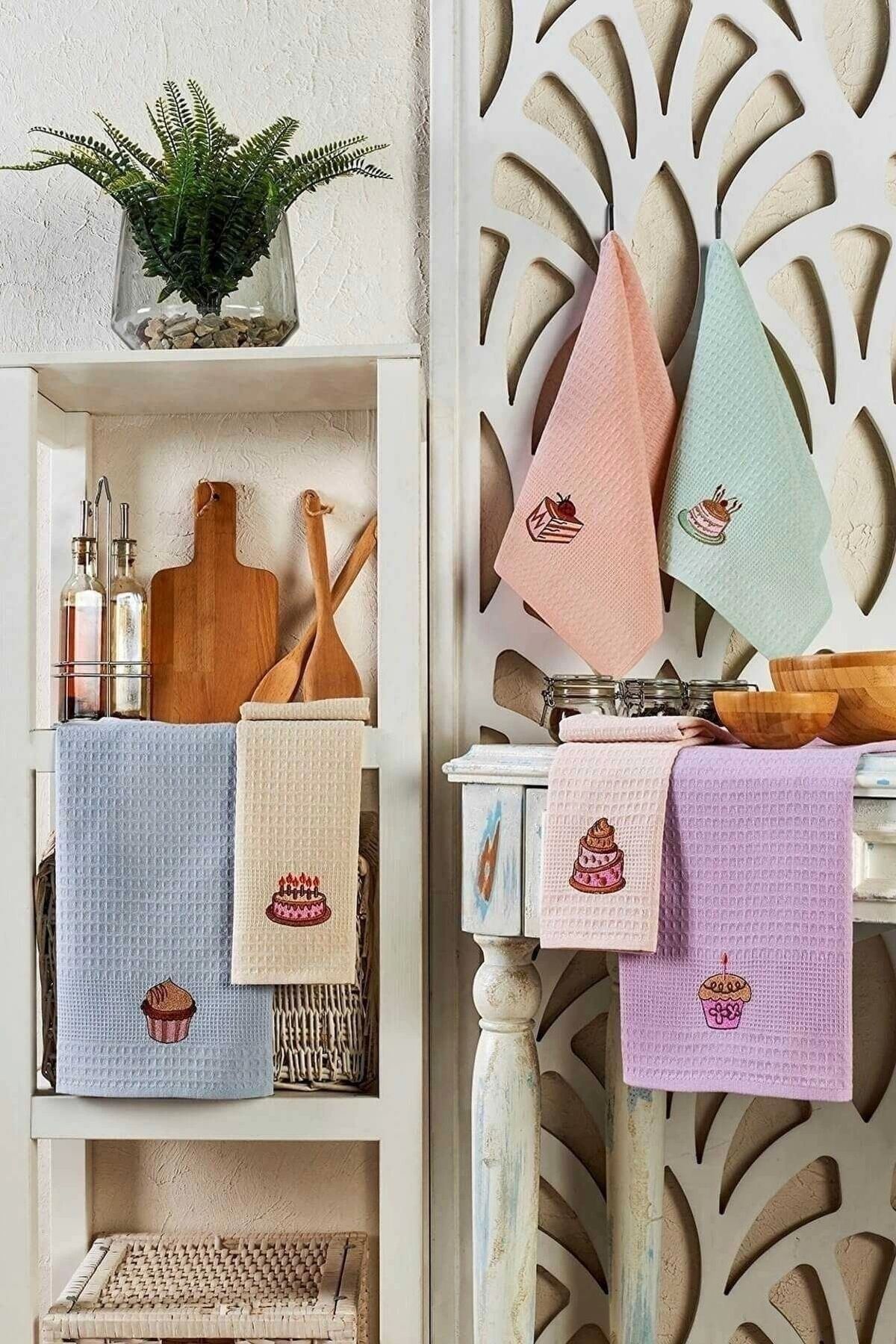 Mira Home 6 Parça Mutfak Kurulama Bezi 30 X 50 Cm Cake