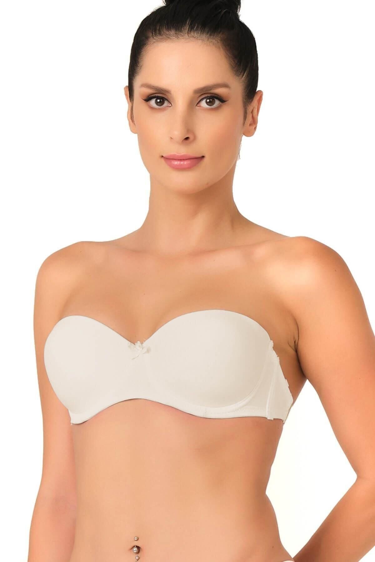 ASFSTORE EKRU MI Emay 701 Şeffaf Askılı Sütyen