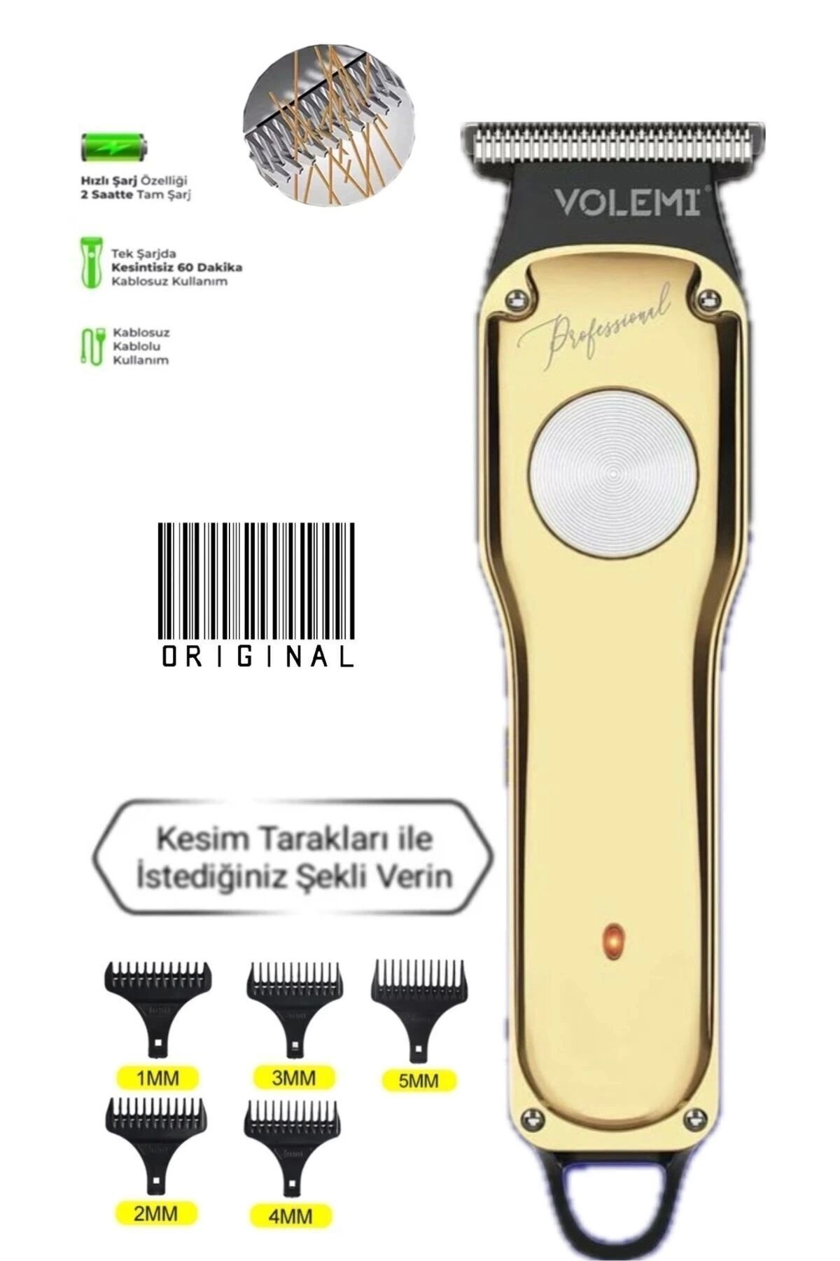 teknotrust 00085 Profesyonel Usb Şarjlı Berber Tıraş Makinesi Saç Sakal Tıraş Makinası Erkek Bakım Seti