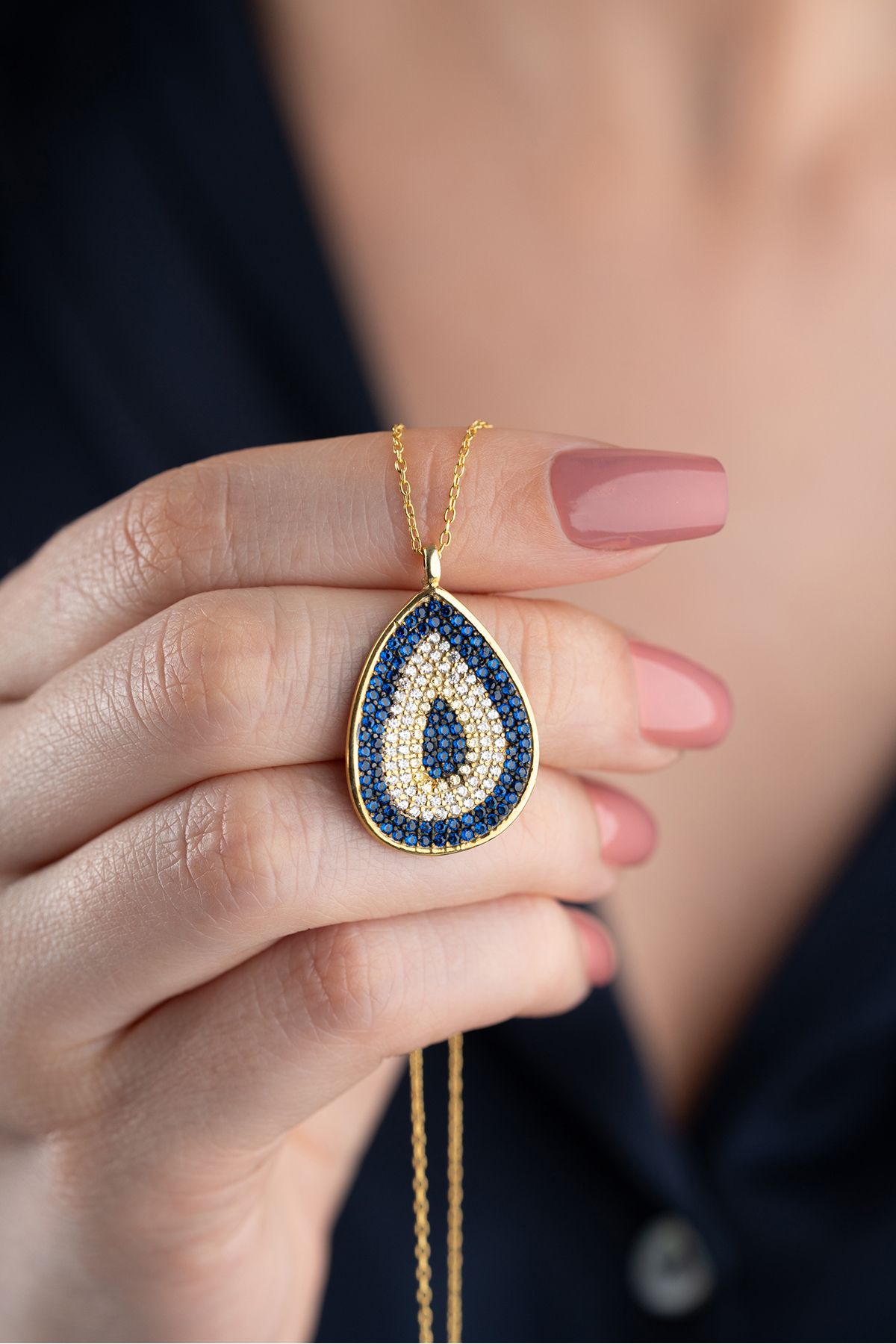 Silvano Jewelry 925 Ayar Gümüş Nazar Kolye