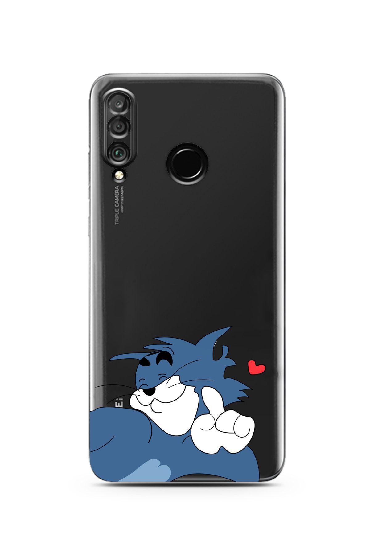 moonset Huawei P30 Lite Uyumlu Tom Tasarımlı Baskılı Şeffaf Telefon Kılıfı