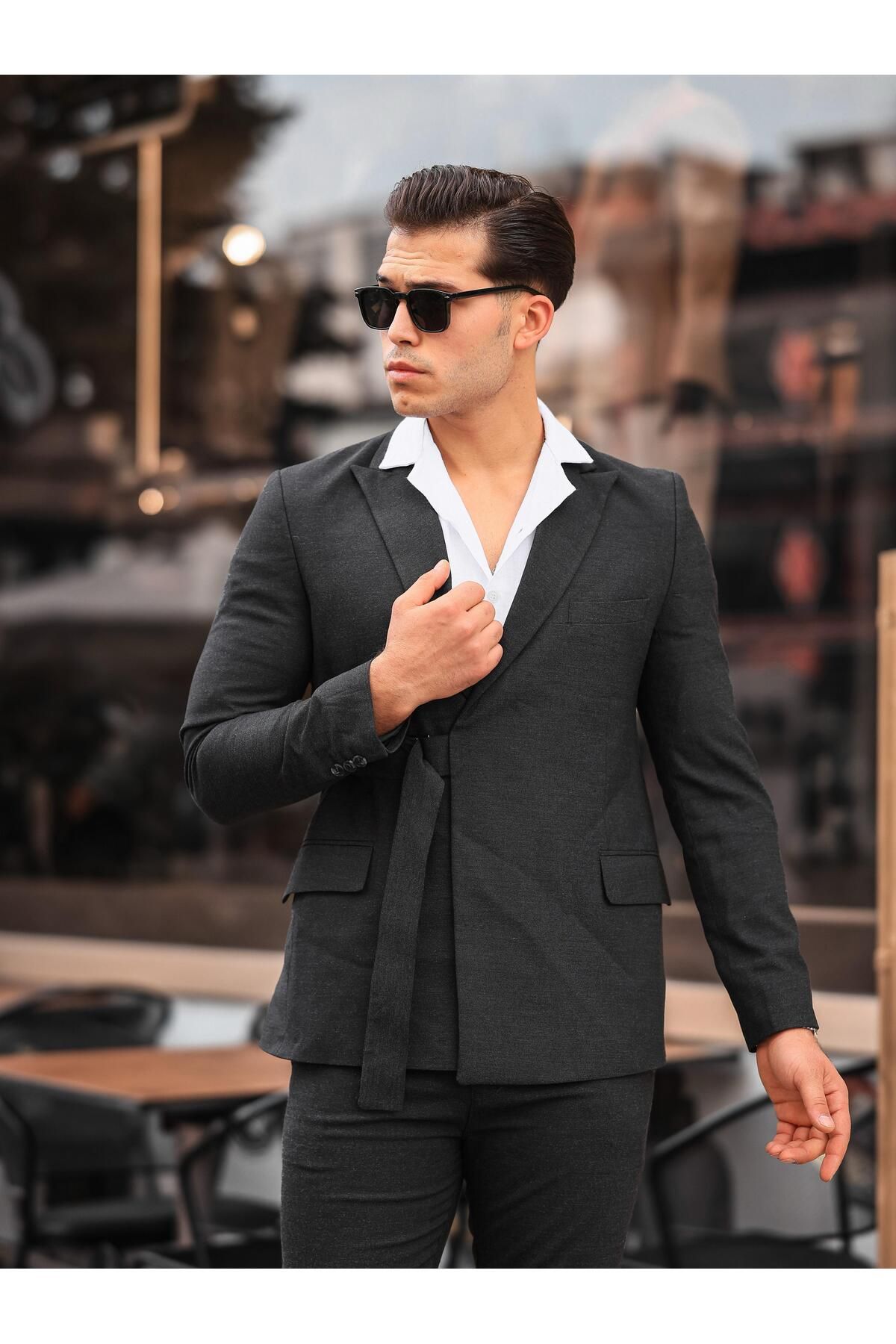 hello7 Erkek Slim Fit Dar Kesim Takım Elbise