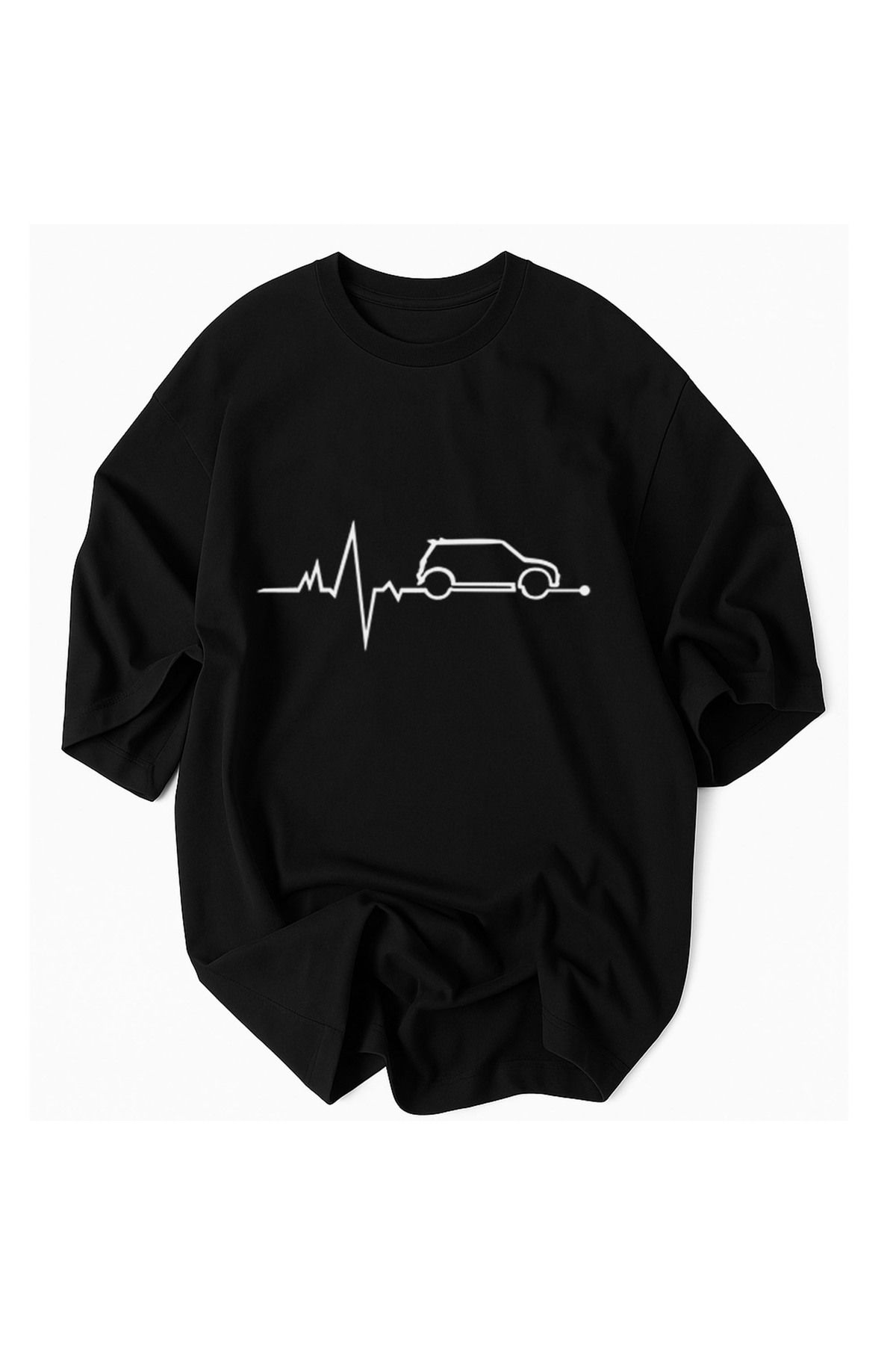 Racıng Motorsport Yarış Tema Baskılı %100 Pamuklu Oversize Tshirt tişört