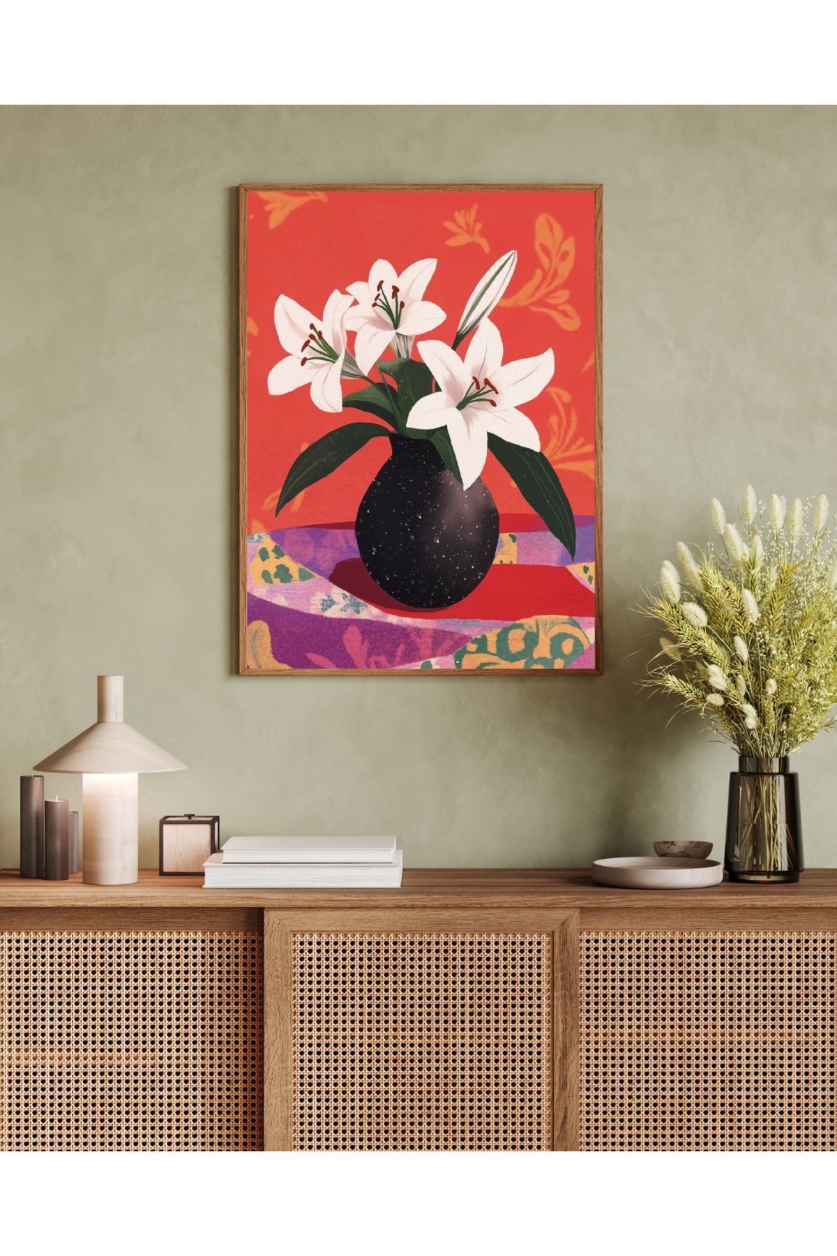 woodhomeworks tek parça salon ofis dekor tablo