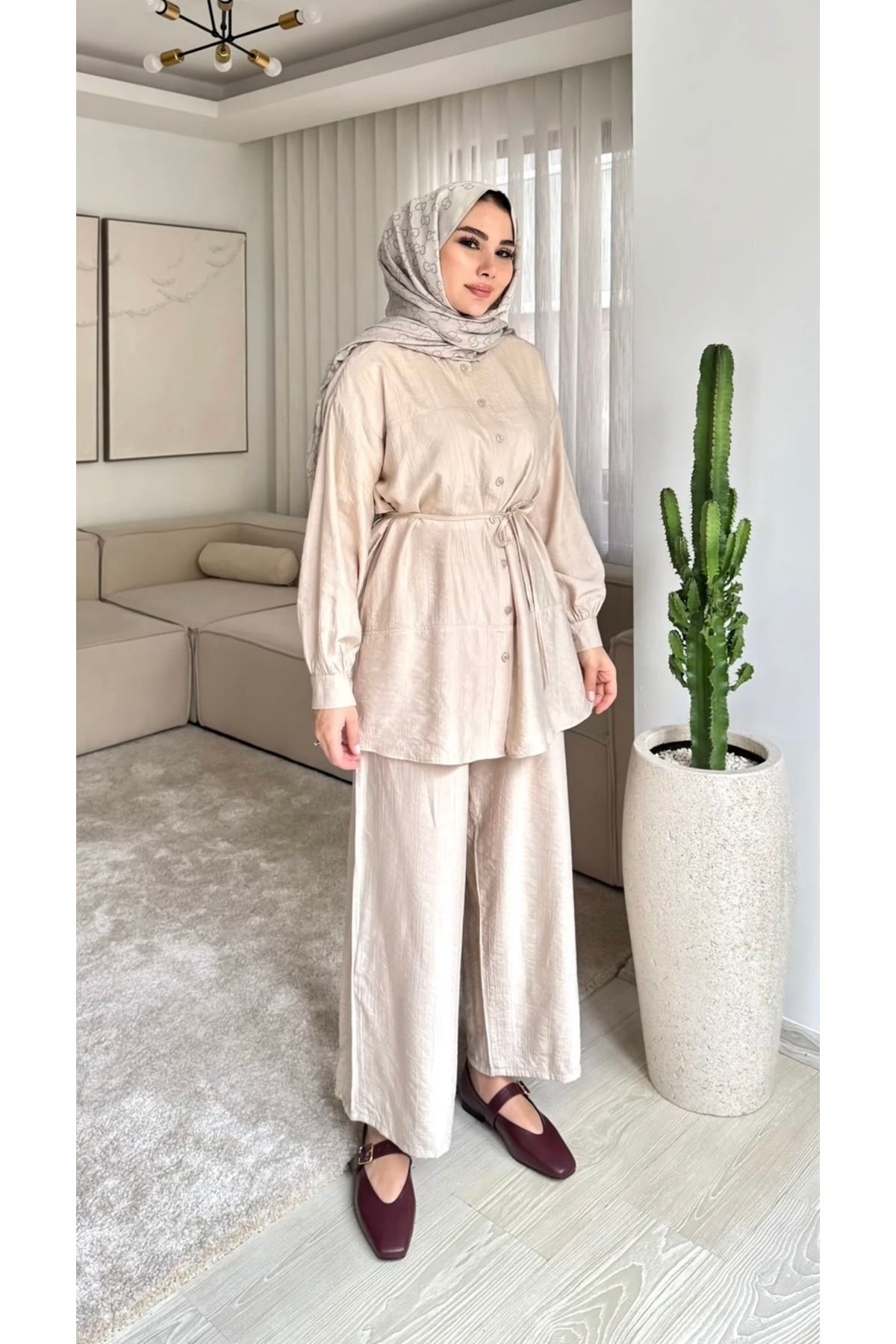 MODA Tesettür Gömlek Pantolonlu Takım