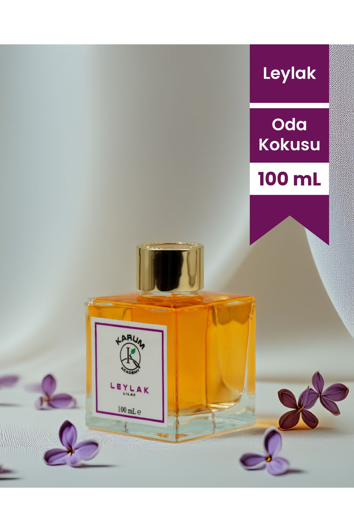 karum academy Leylak ( Baharın Zarif ve Ferah Esintisi) Çubuklu Kare Oda Kokusu 100ml