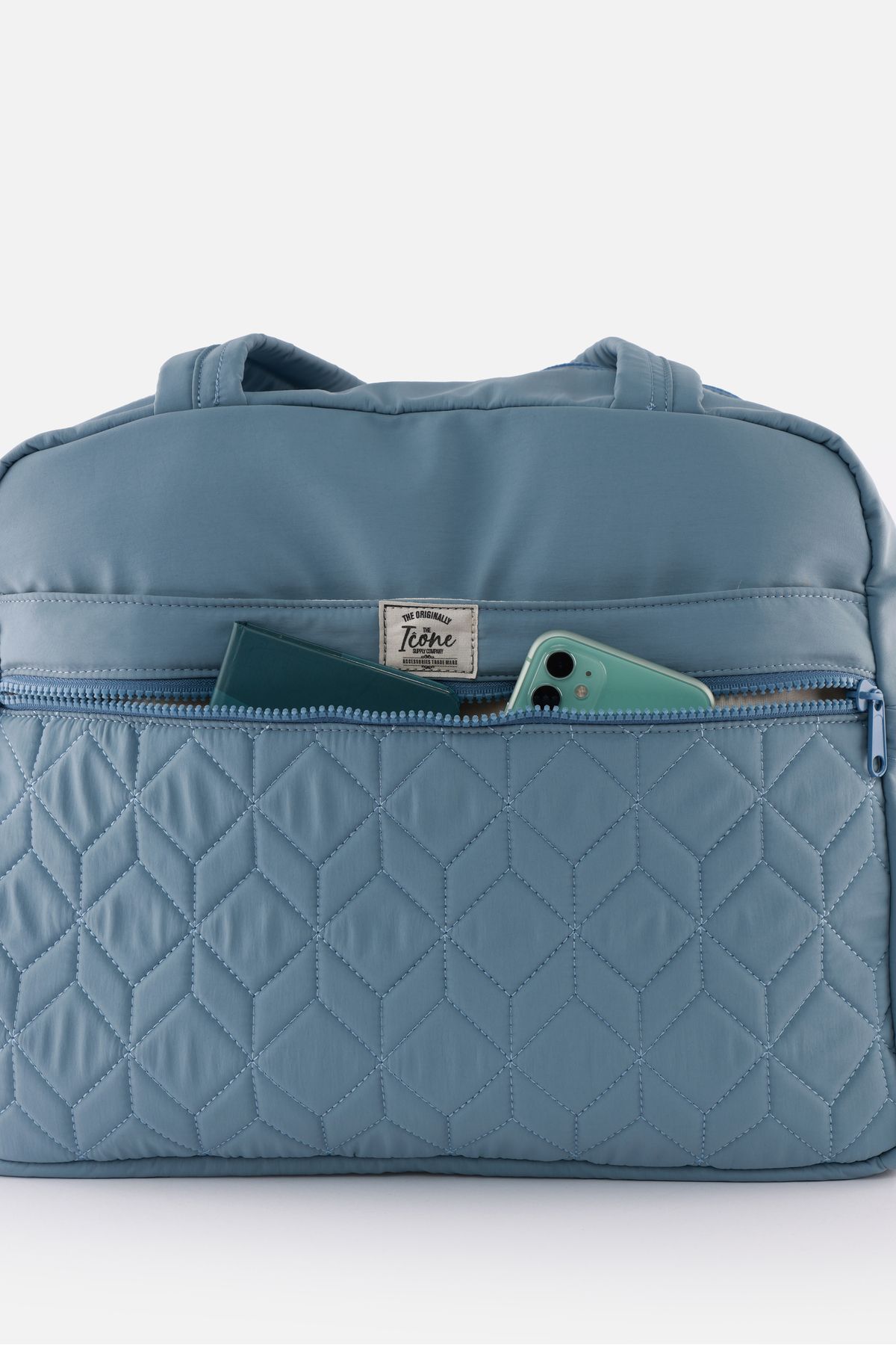 ICONE BAG-Sports Bag with Multiple Pockets, Water Bottle & Bottle Compartment, Quilted Detail, Can Be Attached to a Suitcase 2